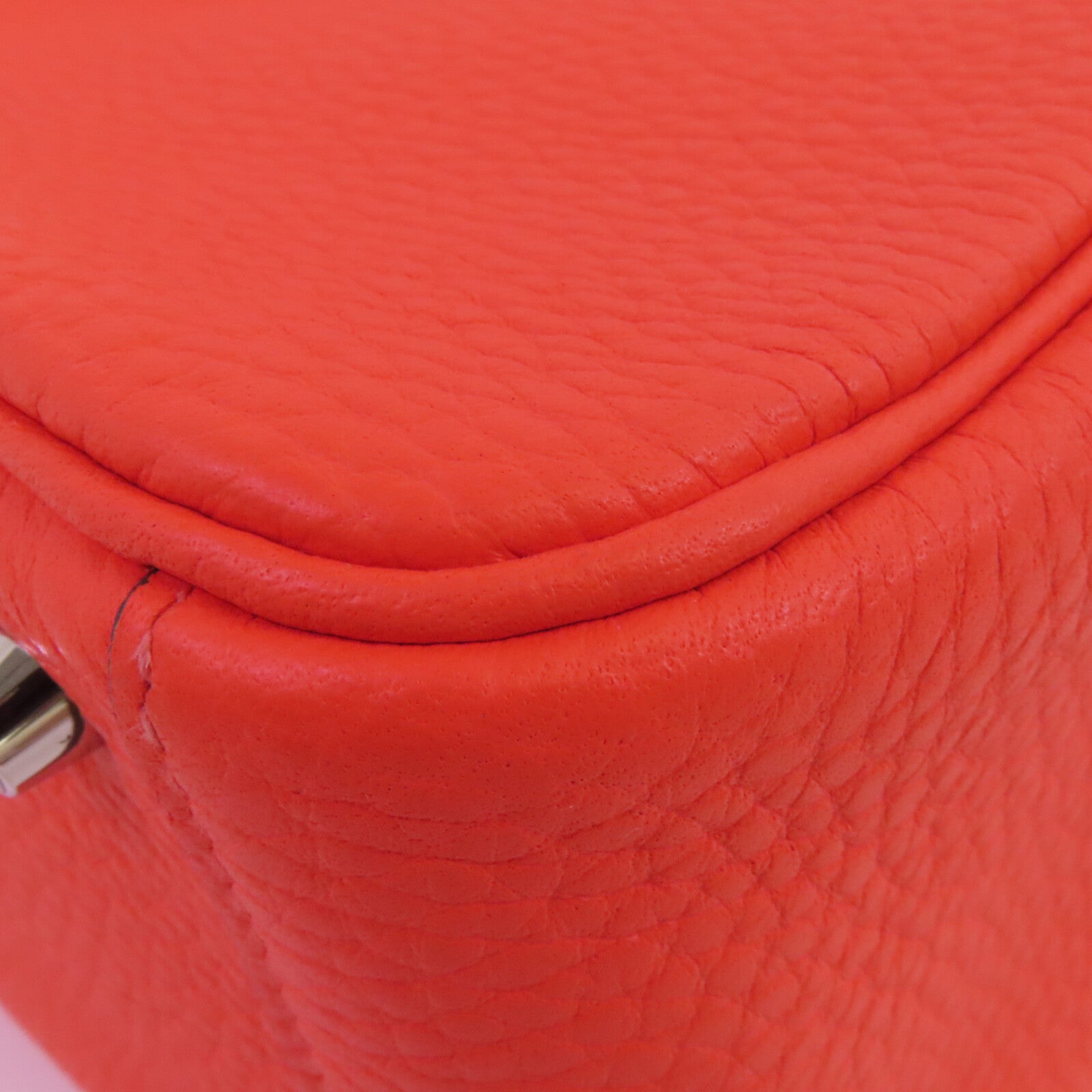 HERMES Clemence皮革Mini Lindy銀扣肩背袋