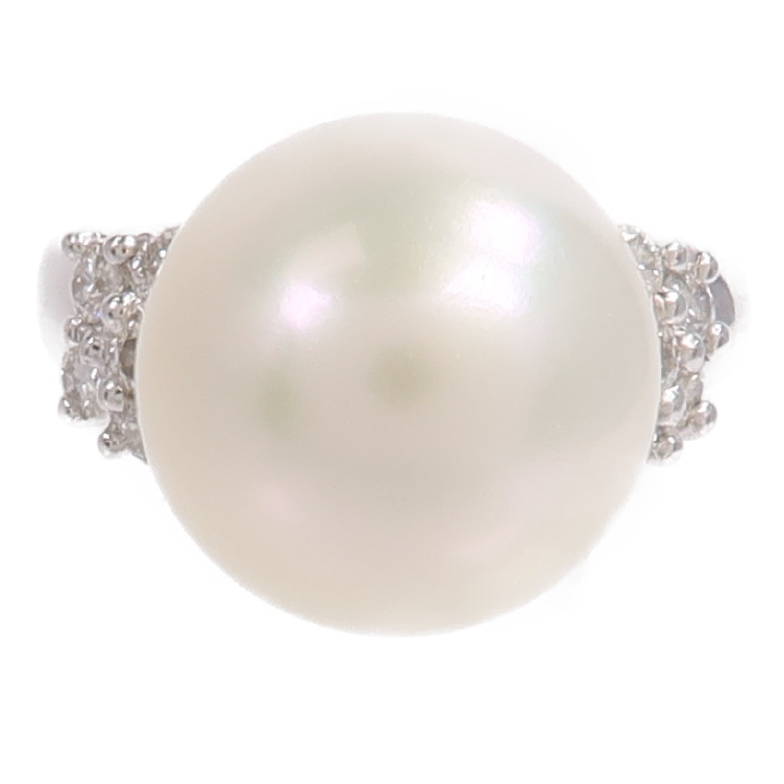 JEWELRY PT900鉑金Pearl Diamond Ring珍珠/鑽石戒指