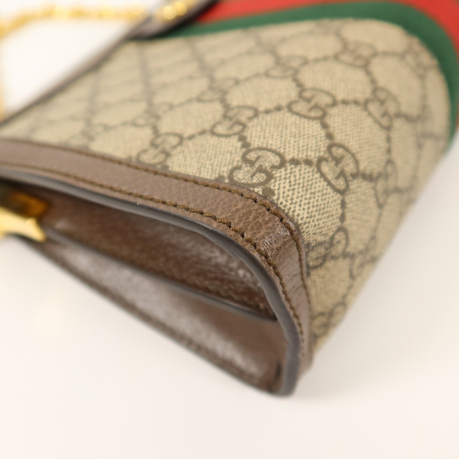 GUCCI 塗層帆布Ophidia GG鏈帶肩背袋