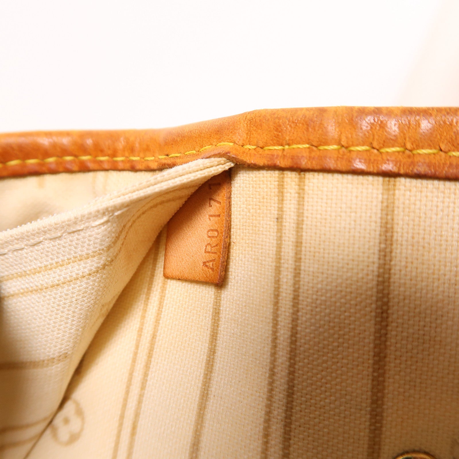 LOUIS VUITTON Damier Azur Neverfull MM金扣肩背袋
