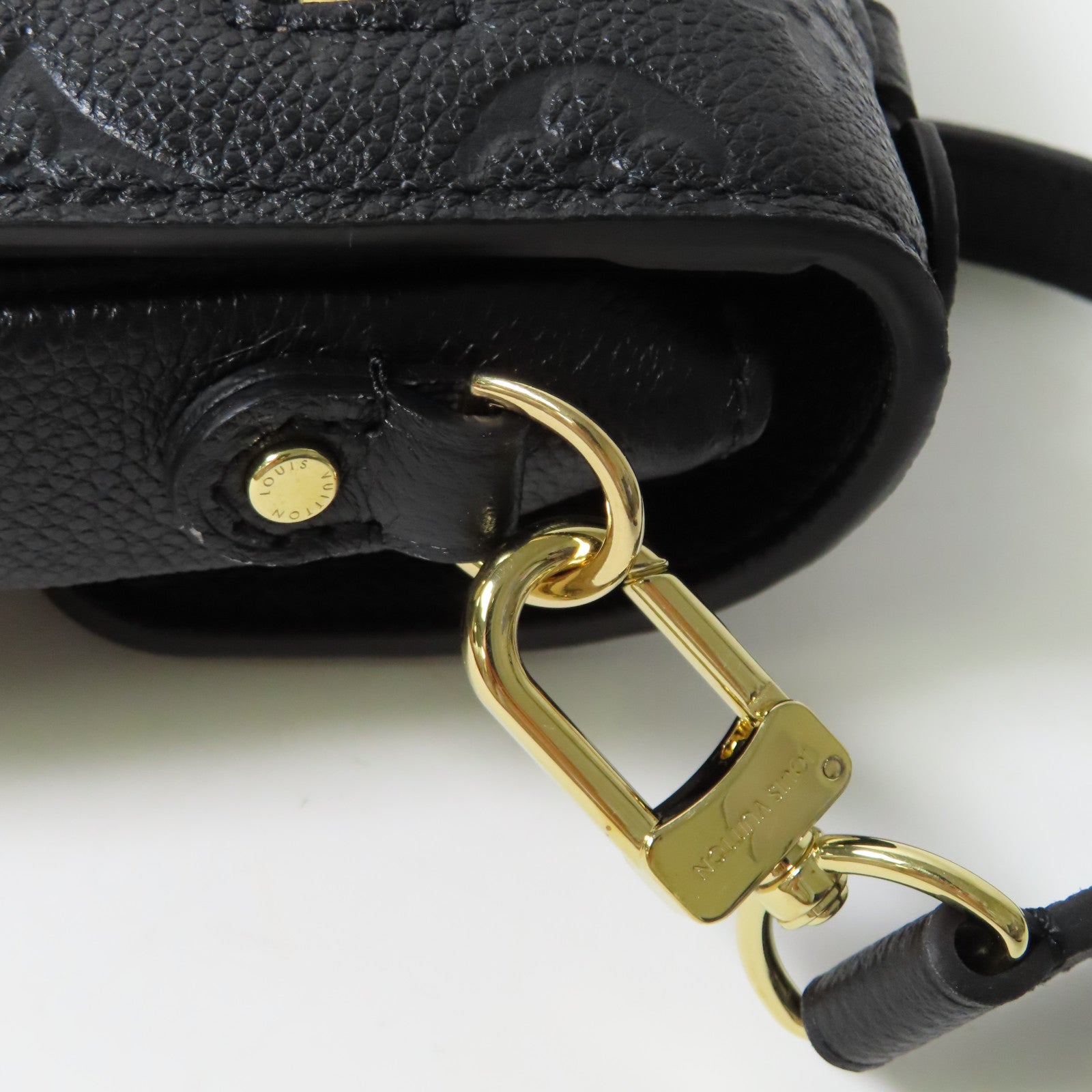 LOUIS VUITTON Monogram Emprenite Pochette Metis金扣手挽肩背兩用袋黑色