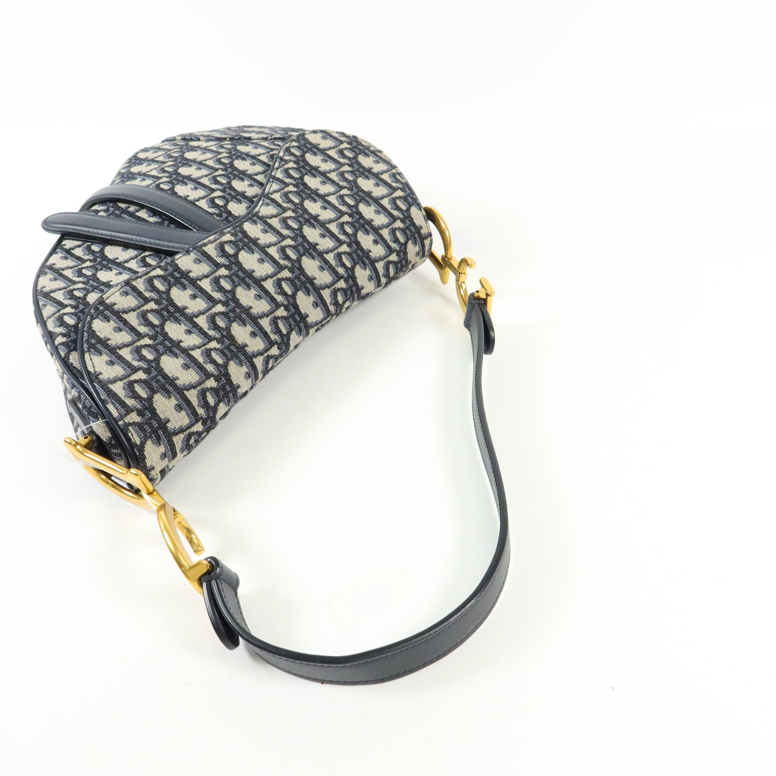 Dior 帆布Saddle金扣手挽肩背兩用袋