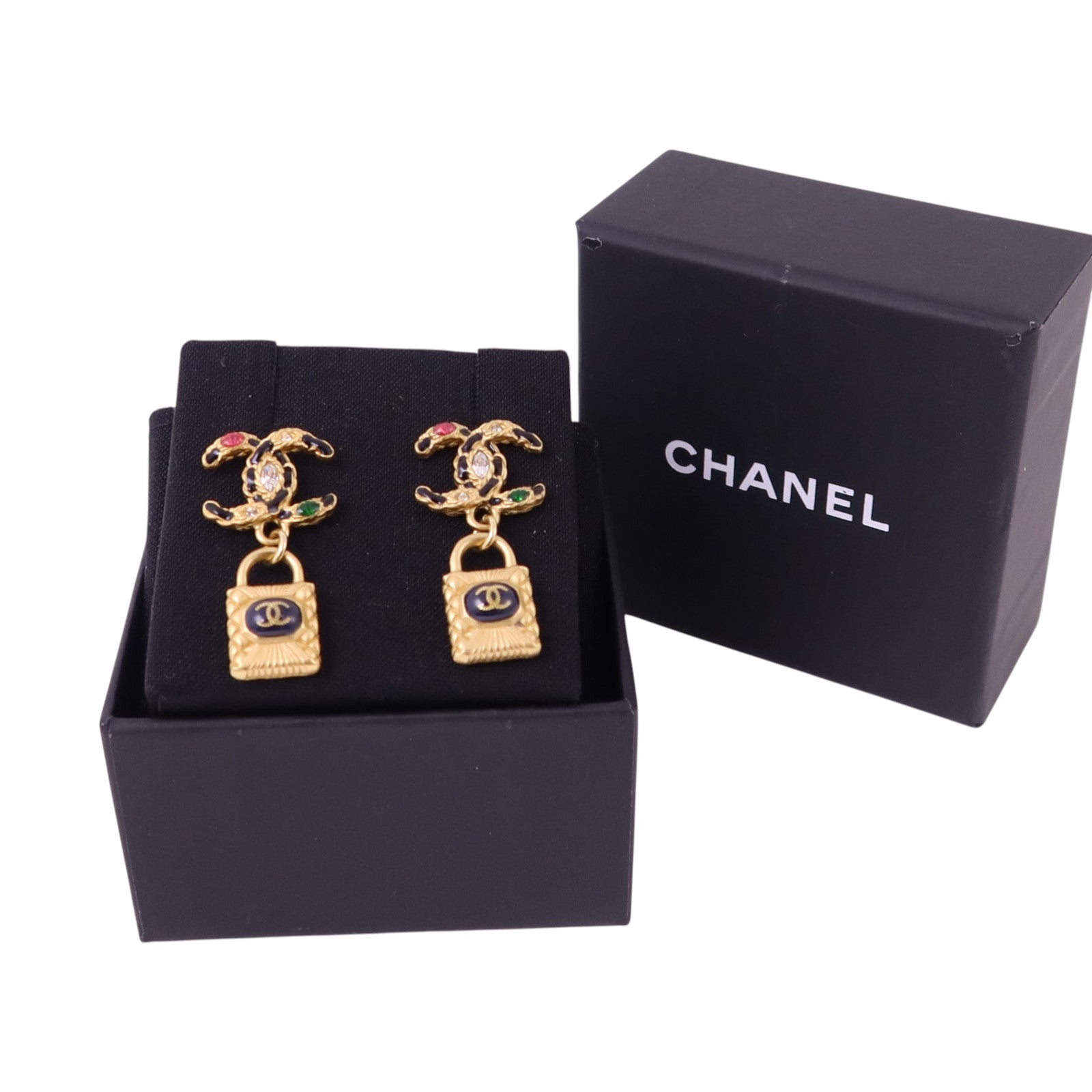 CHANEL 金屬/水鑽/PVC Earrings耳環