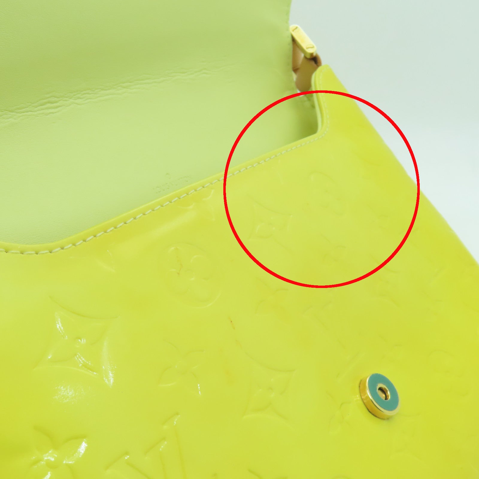 LOUIS VUITTON 【激減優惠】Monogram Vernis Thompson Street金扣肩背袋黃色