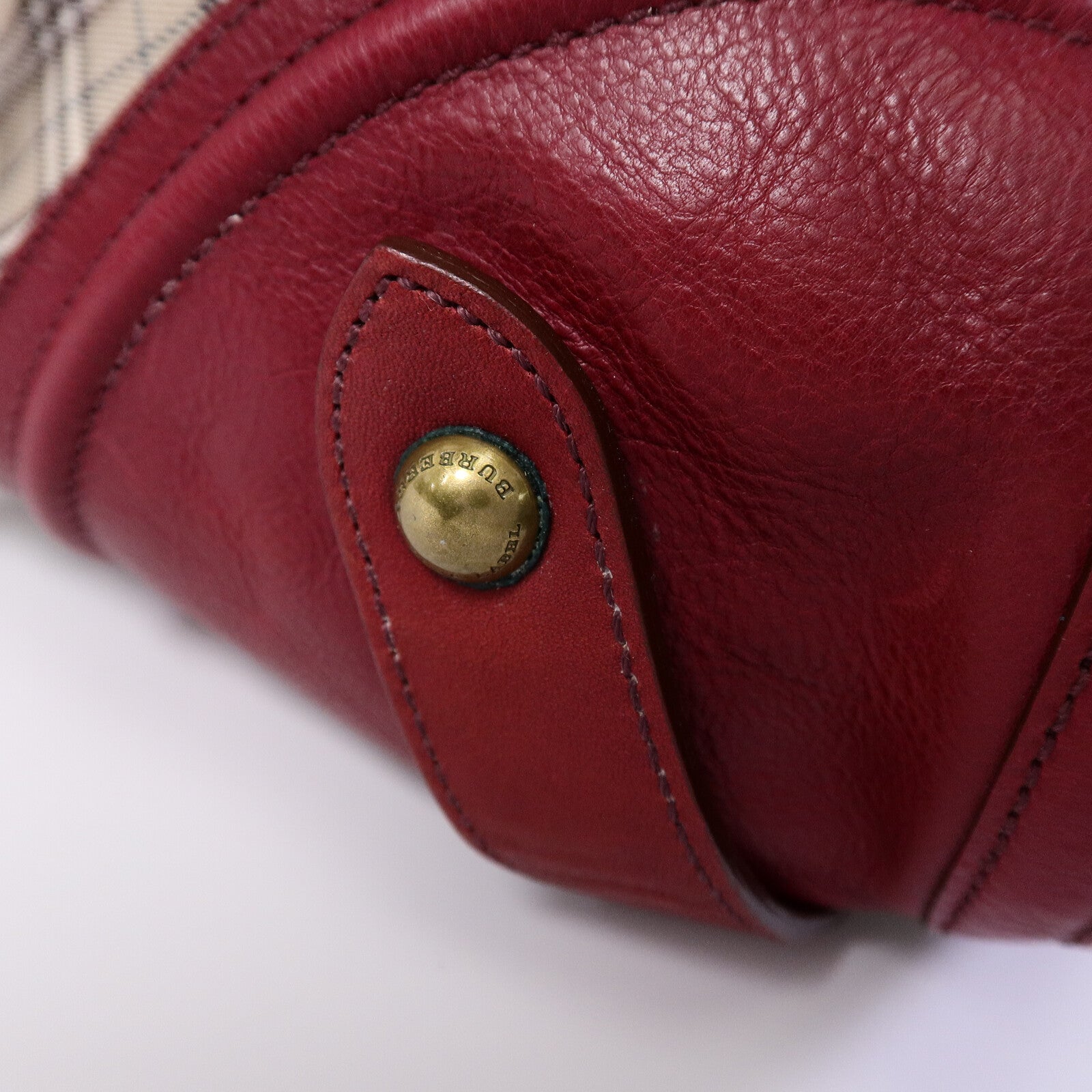 BURBERRY 帆布/皮革Shoulder Bag肩背袋