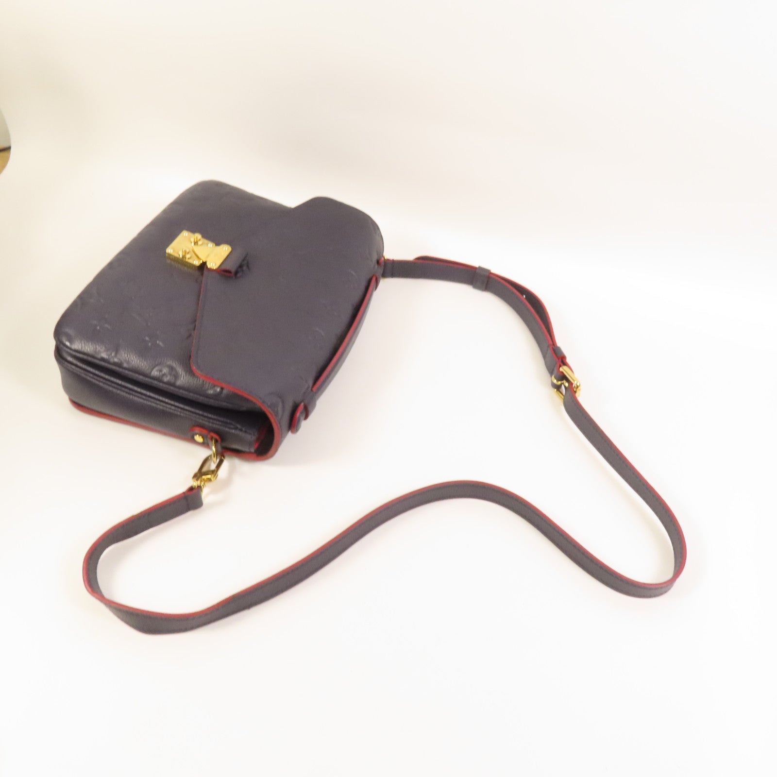 LOUIS VUITTON Monogram Empreinte Pochette Metis金扣手挽肩背兩用袋