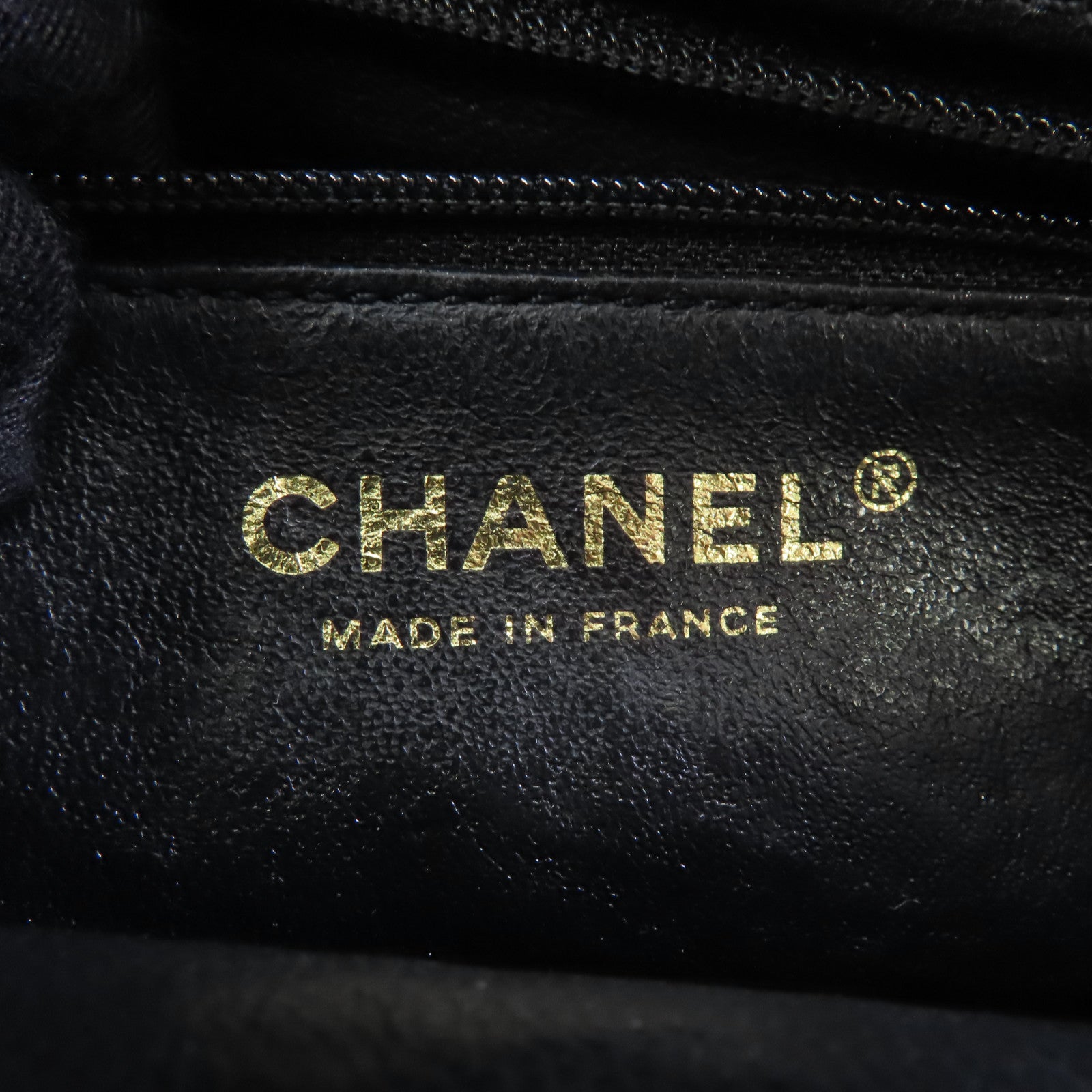 CHANEL 菱格羊皮皮革Chain Shoulder Bag金扣鏈帶肩背袋黑色