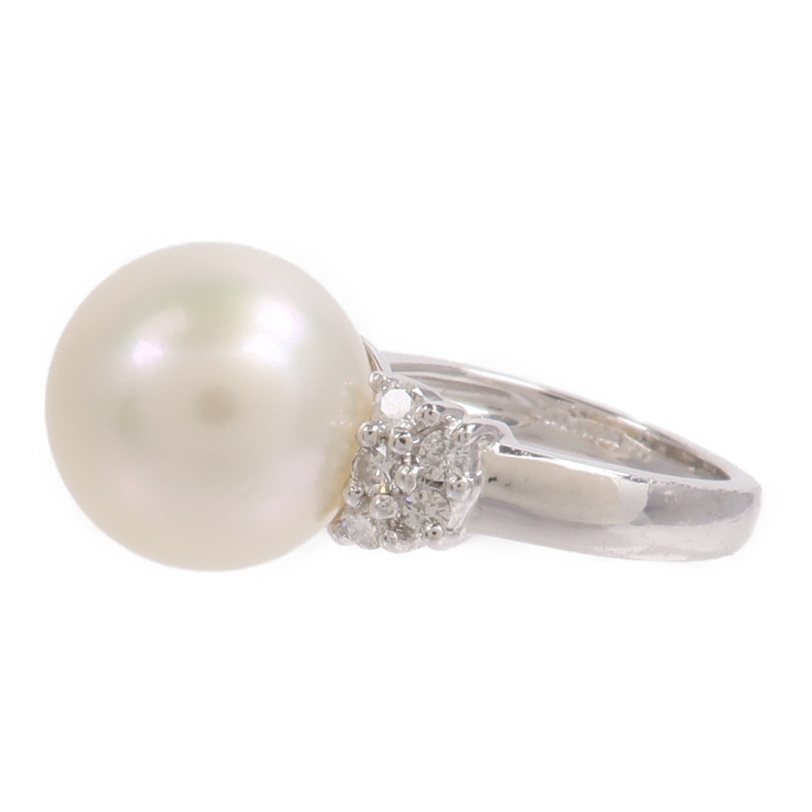 JEWELRY PT900鉑金Pearl Diamond Ring珍珠/鑽石戒指