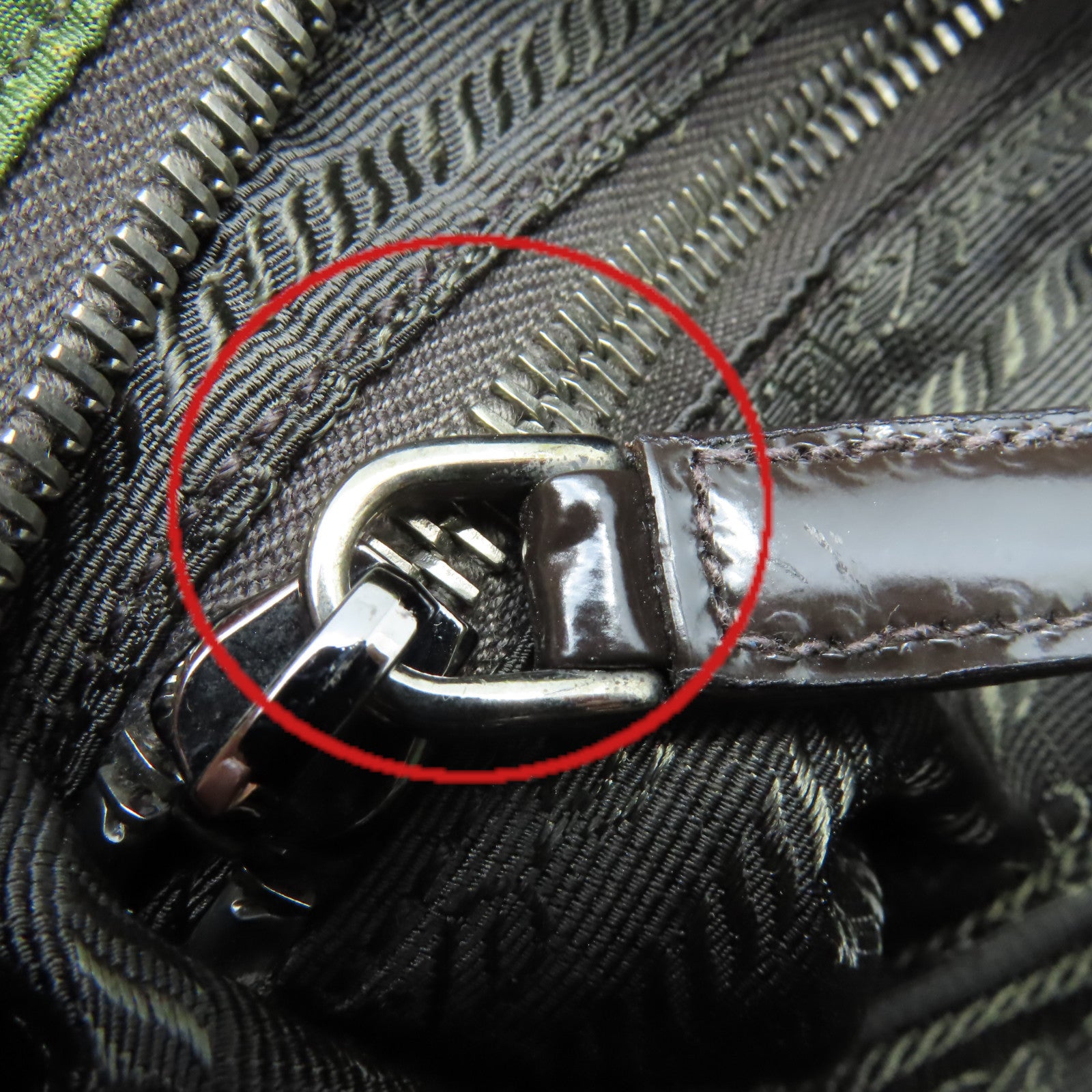 PRADA 尼龍2Way Shoulder Bag手挽肩背兩用袋軍綠色
