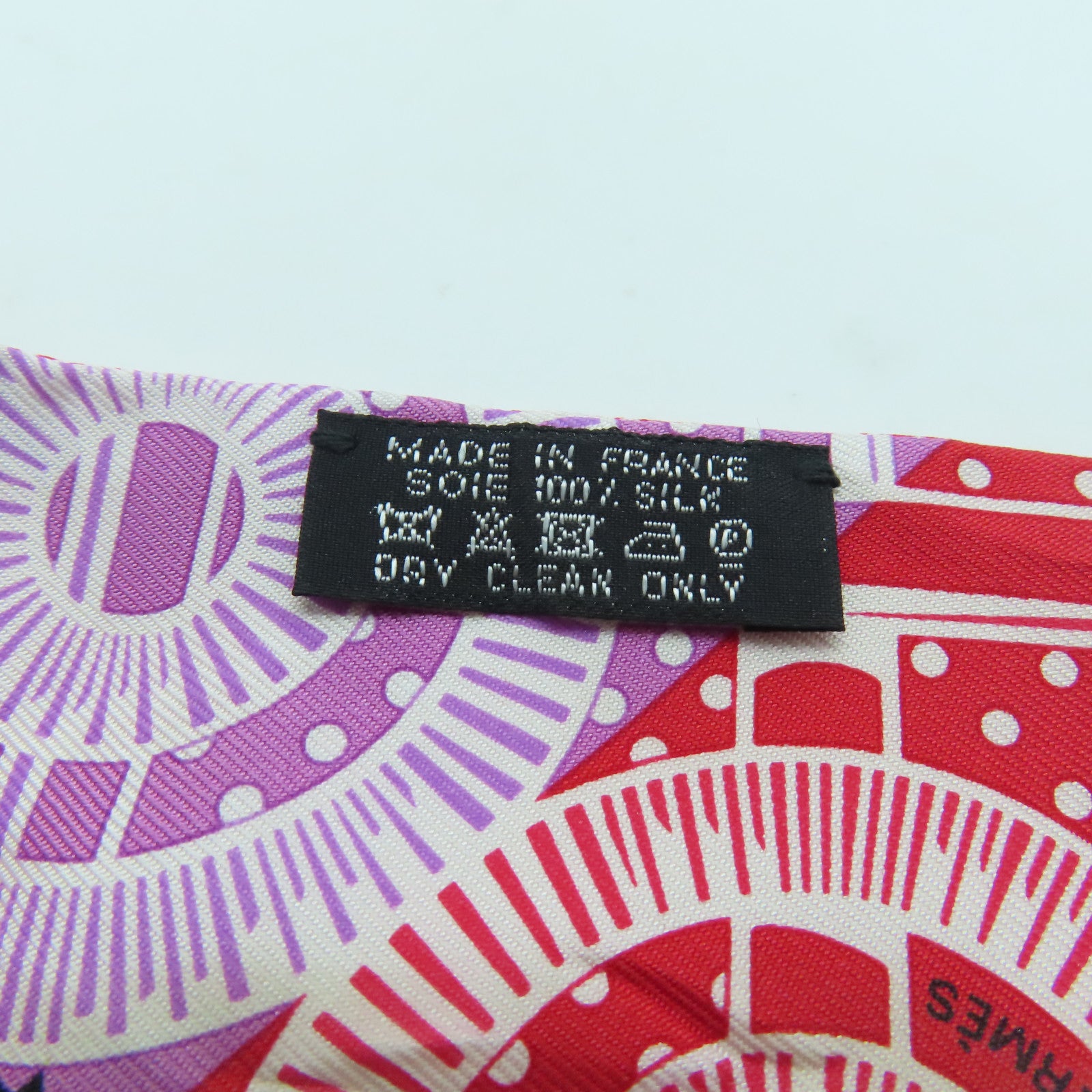 HERMES 絲質Twilly絲巾紅色/紫色