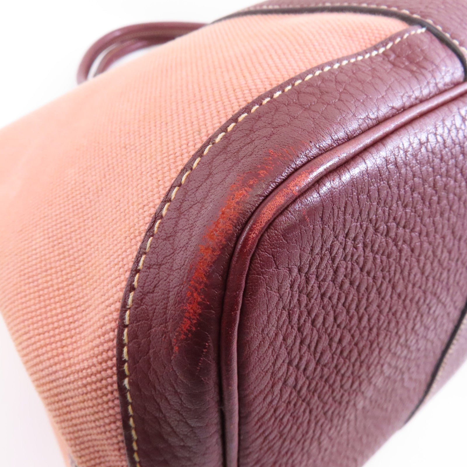 HERMES (PRICE DOWN) PHW Garden Party PM Tote Shoulder Bag Canvas Pink
