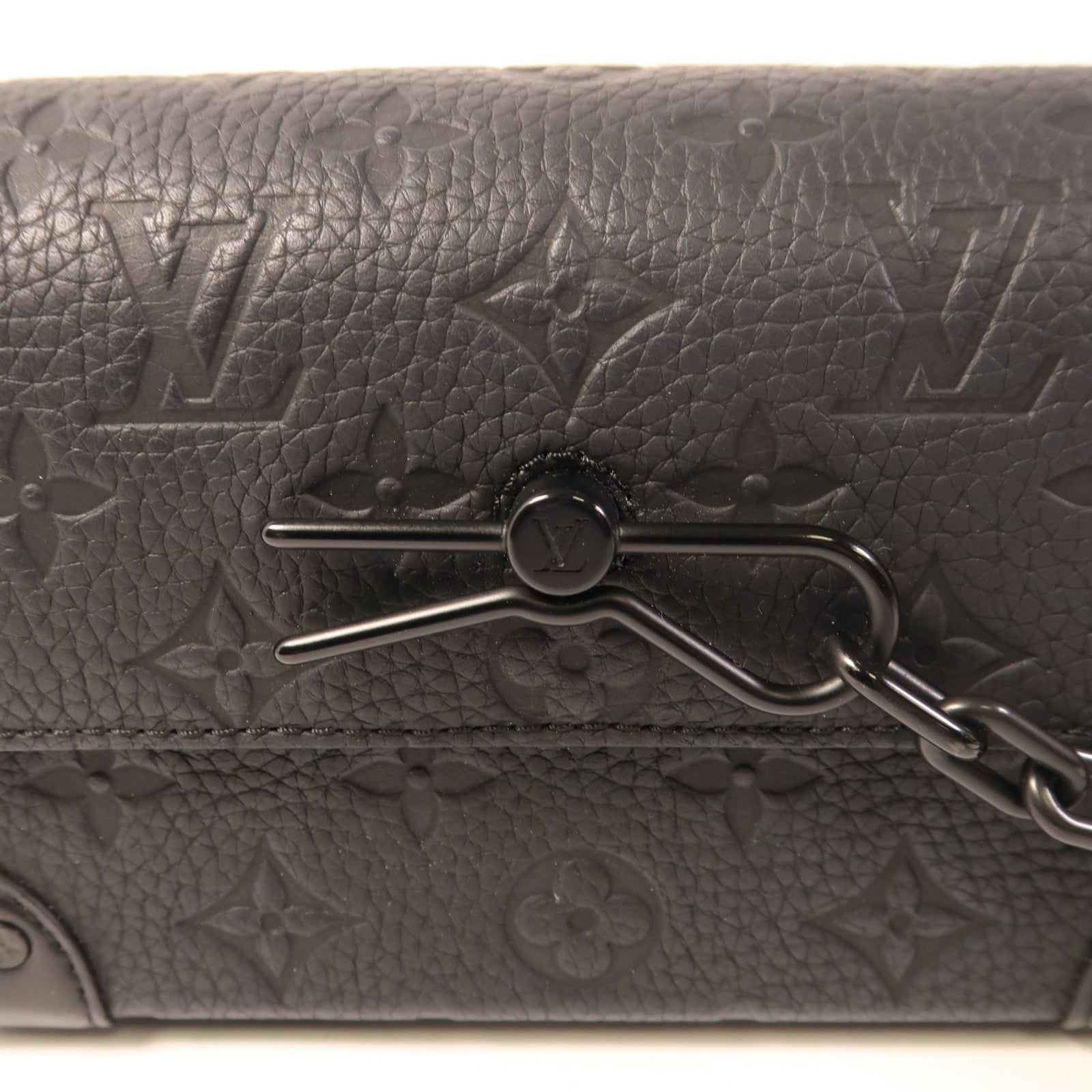 LOUIS VUITTON Monogram Taurillon Steamer Wearable Wallet扣肩背袋