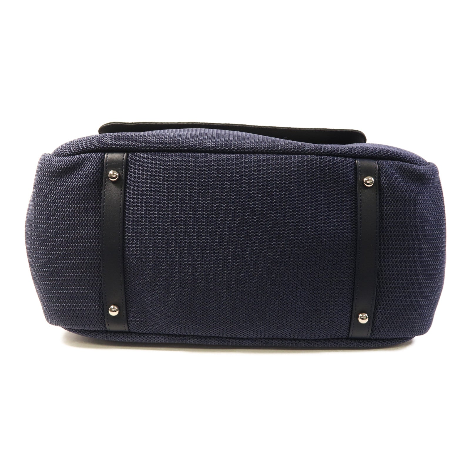 CHANEL 帆布Tote Bag銀扣肩背袋