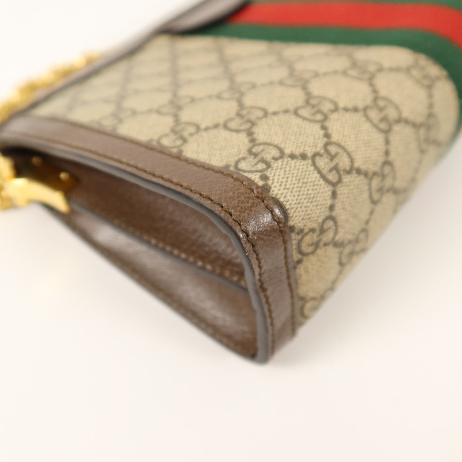 GUCCI 塗層帆布Ophidia GG鏈帶肩背袋