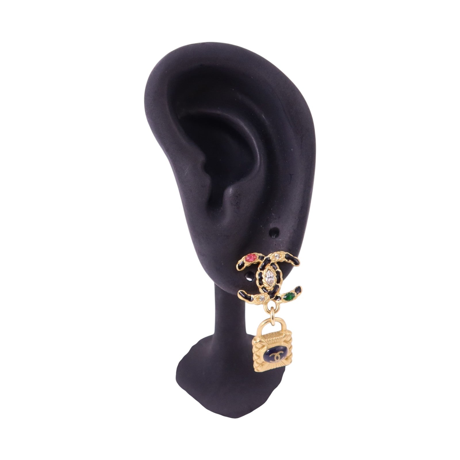 CHANEL 金屬/水鑽/PVC Earrings耳環
