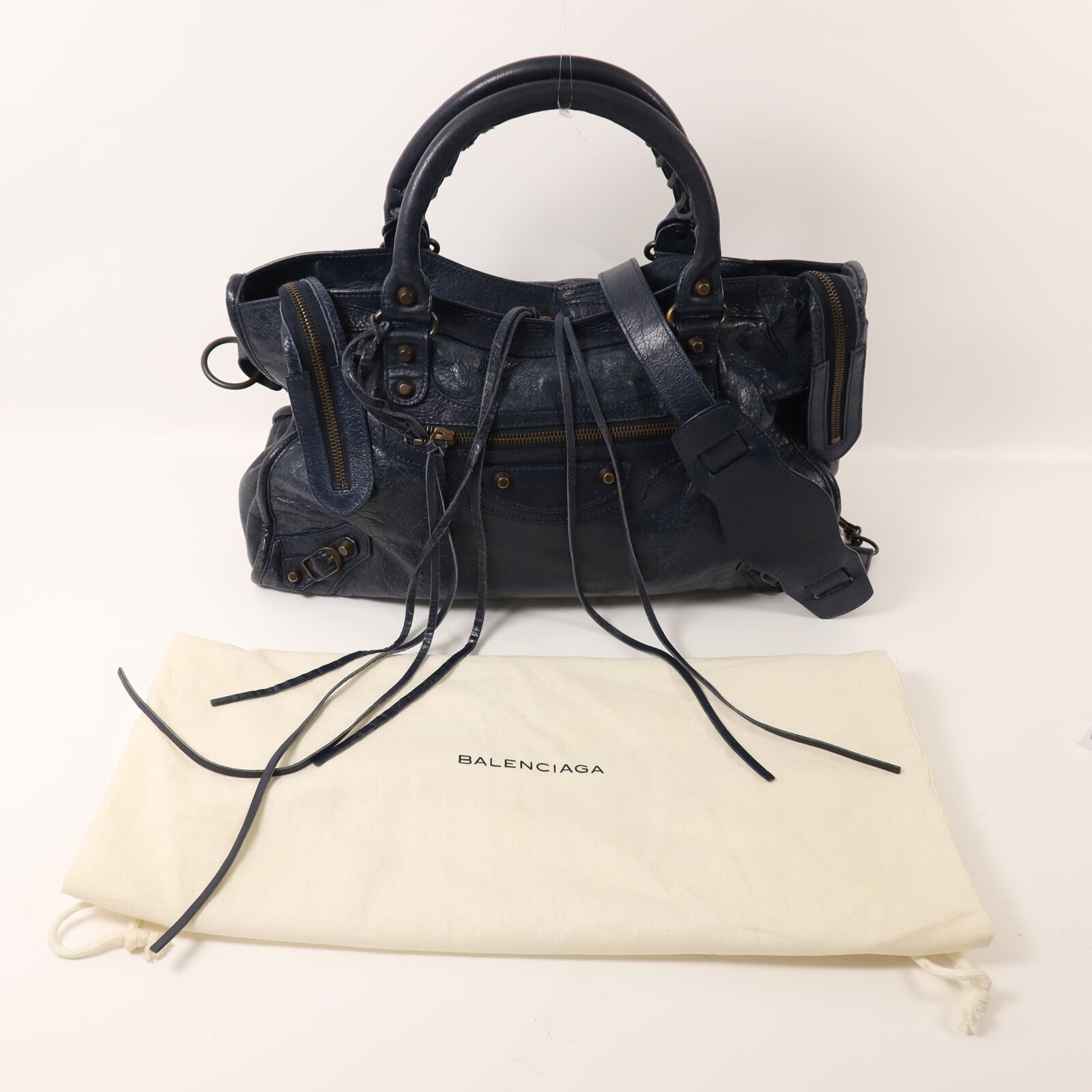 BALENCIAGA 牛皮皮革City手挽肩背兩用袋