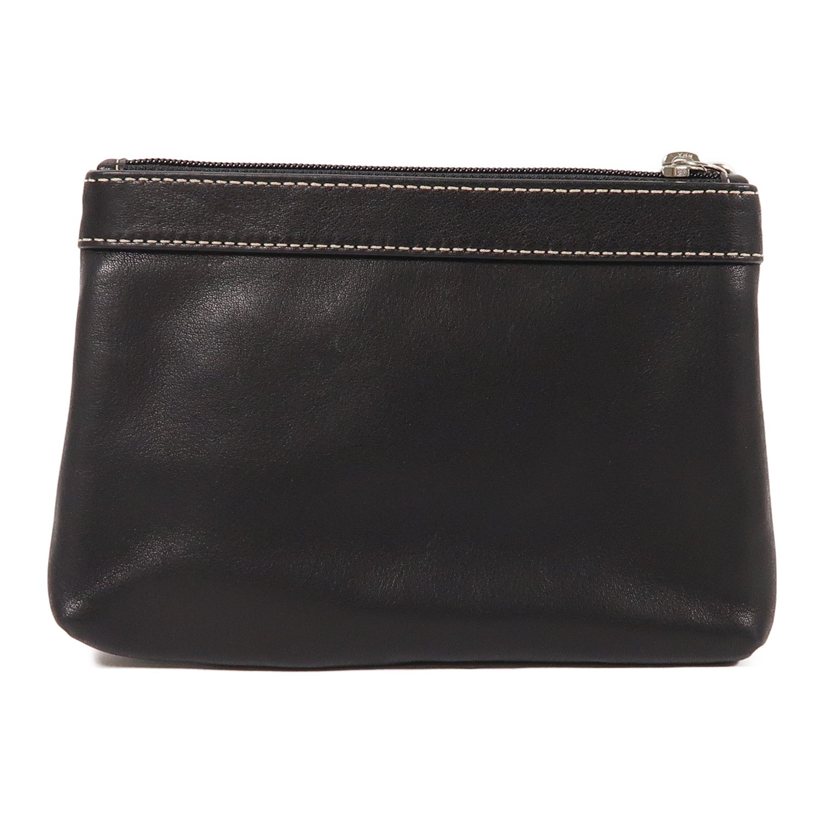 COACH 牛皮皮革Clutch Bag銀扣手拿包