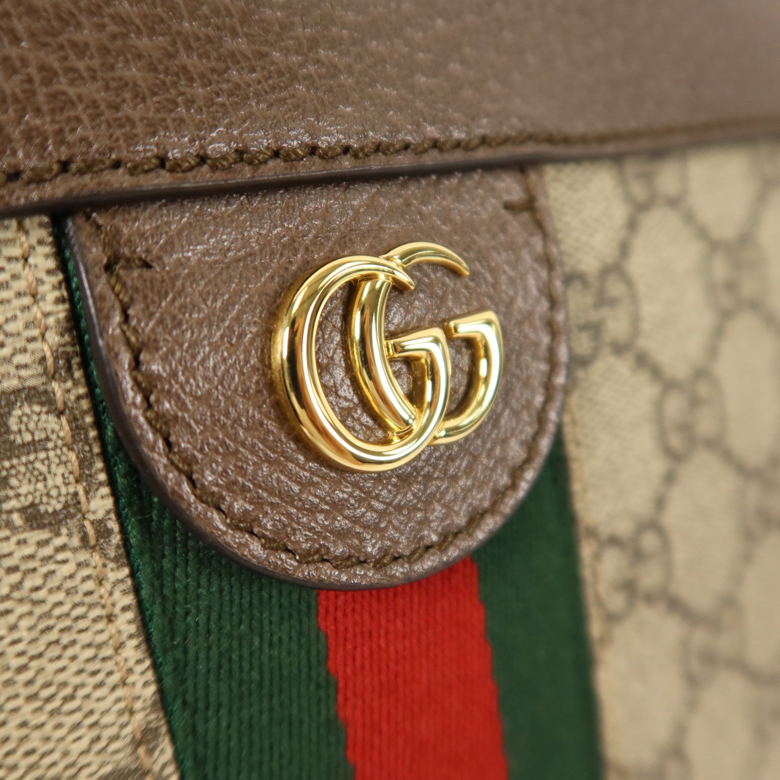 GUCCI 塗層帆布Ophidia GG鏈帶肩背袋