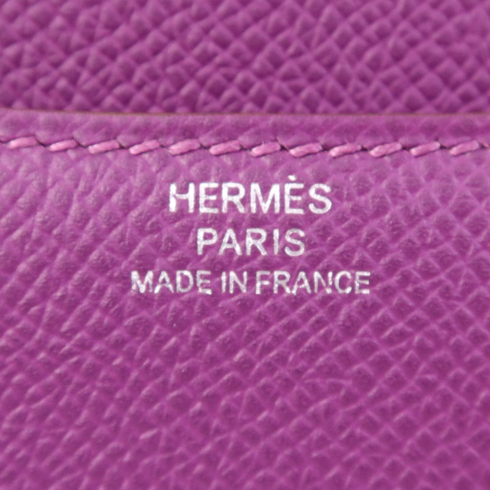 HERMES Epsom皮革Constance Mini銀扣手挽肩背兩用袋Anemone