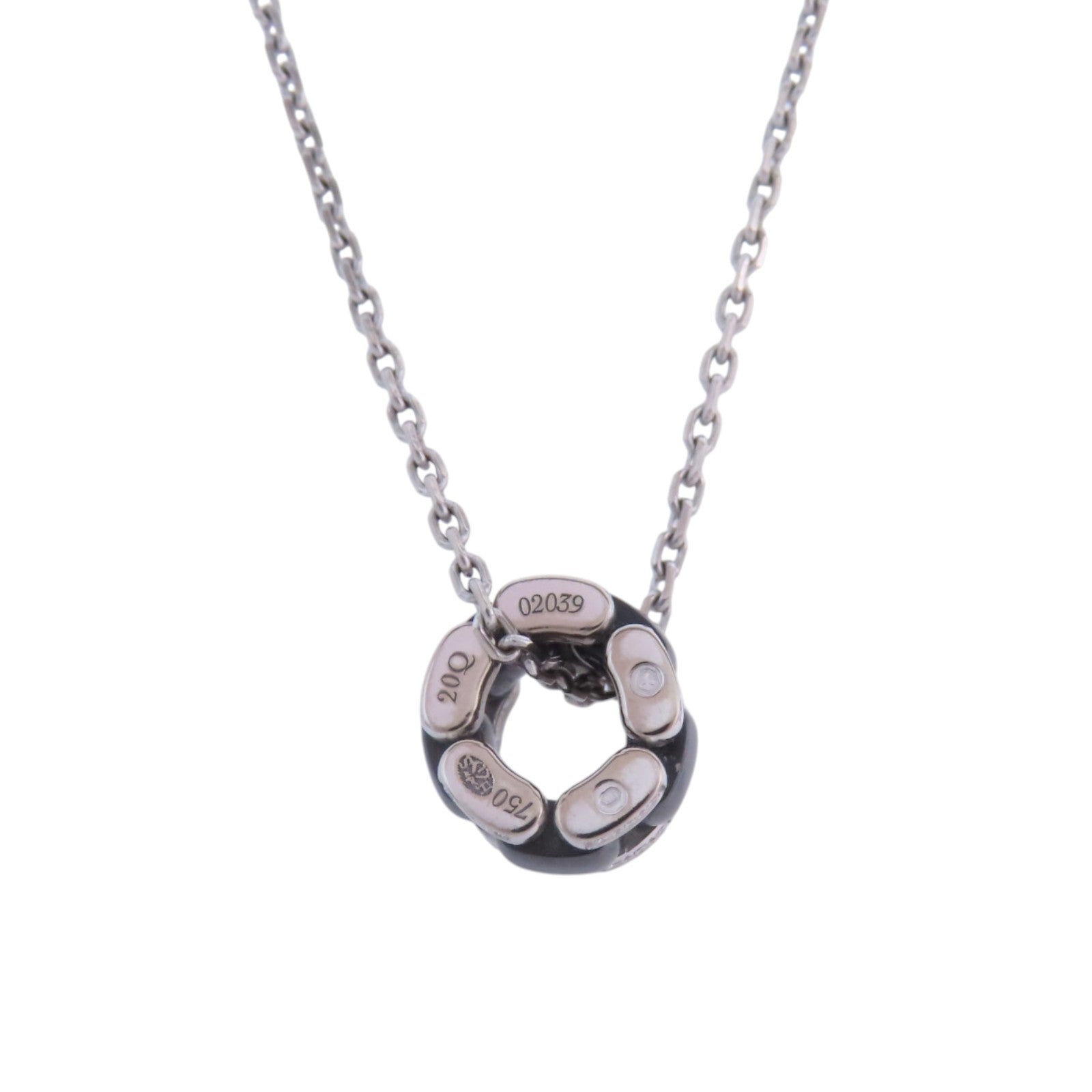 CHANEL 18K白金/陶瓷Ceramics Ultra Diamond Necklace鑽石項鏈