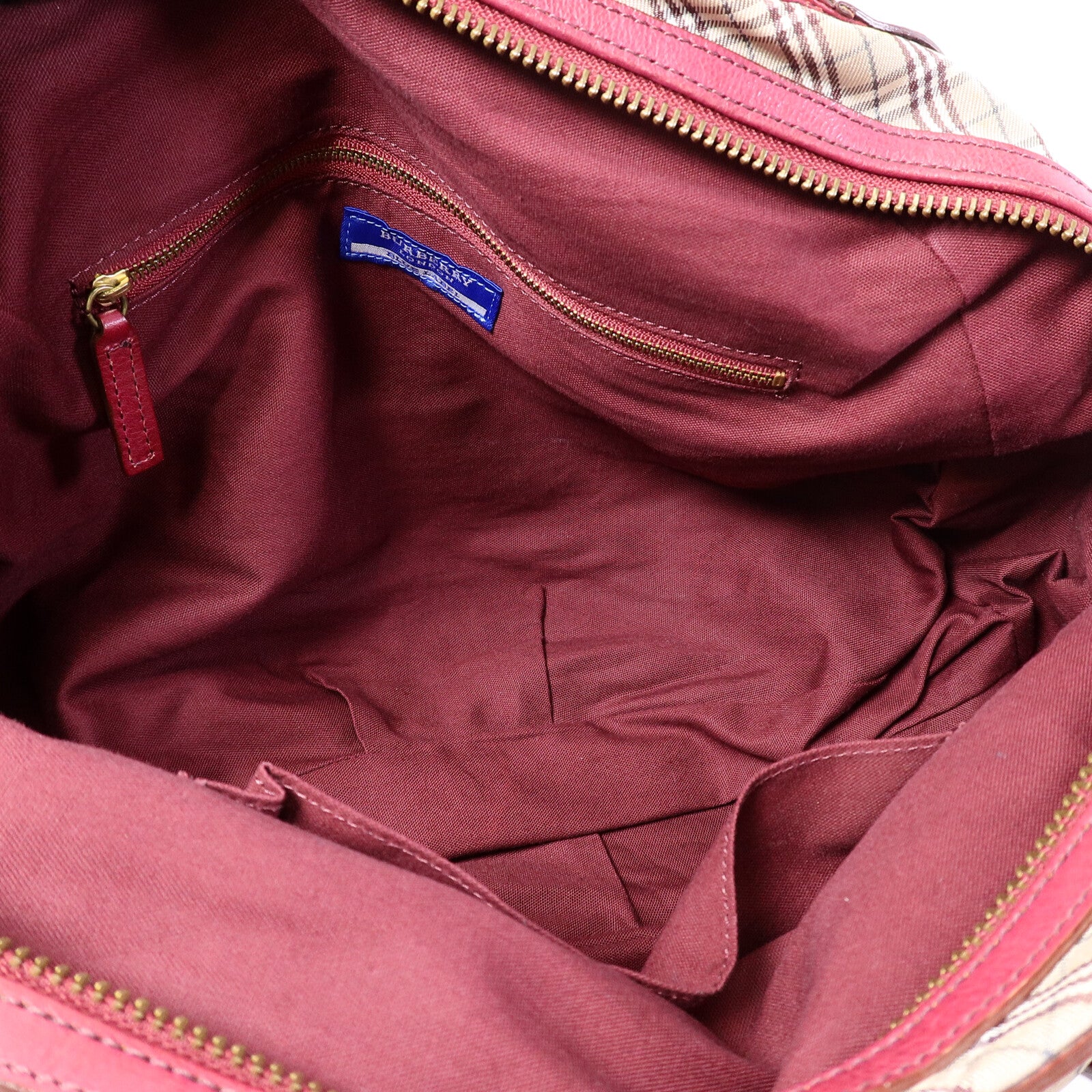 BURBERRY 帆布/皮革Shoulder Bag肩背袋
