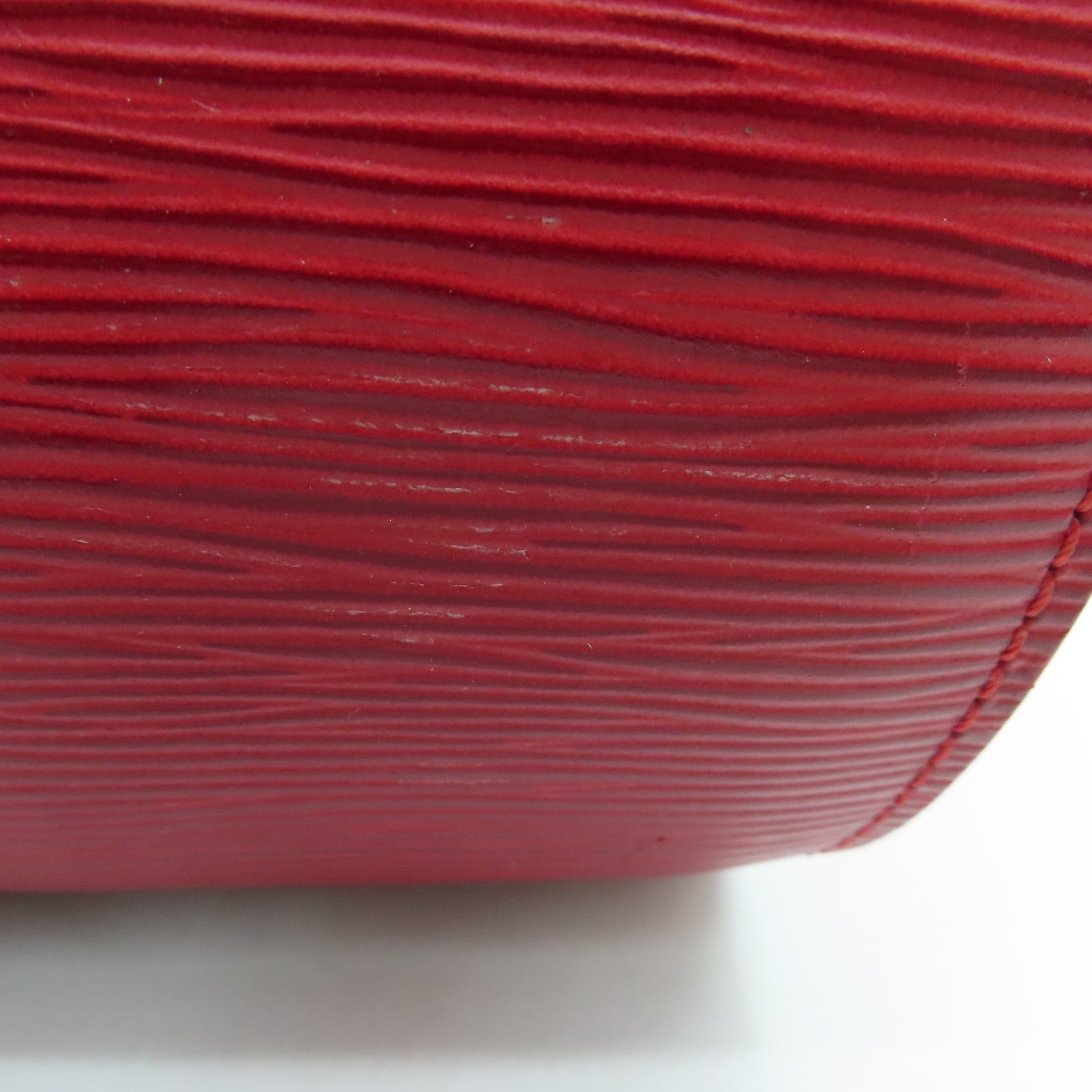 LOUIS VUITTON 【激減優惠】Epi Soufflot金扣手挽袋紅色