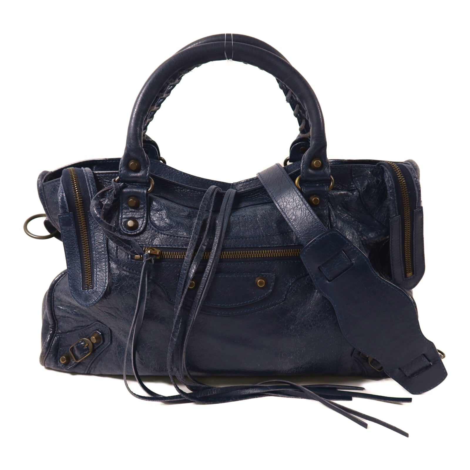 BALENCIAGA 牛皮皮革City手挽肩背兩用袋
