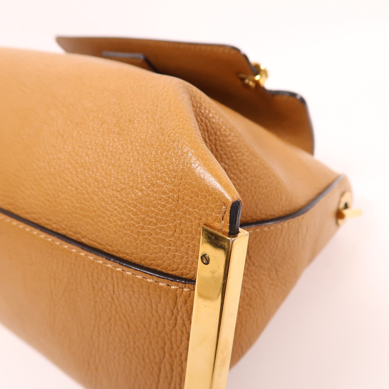 Chloe 牛皮皮革Shoulder Bag金扣手挽肩背兩用袋