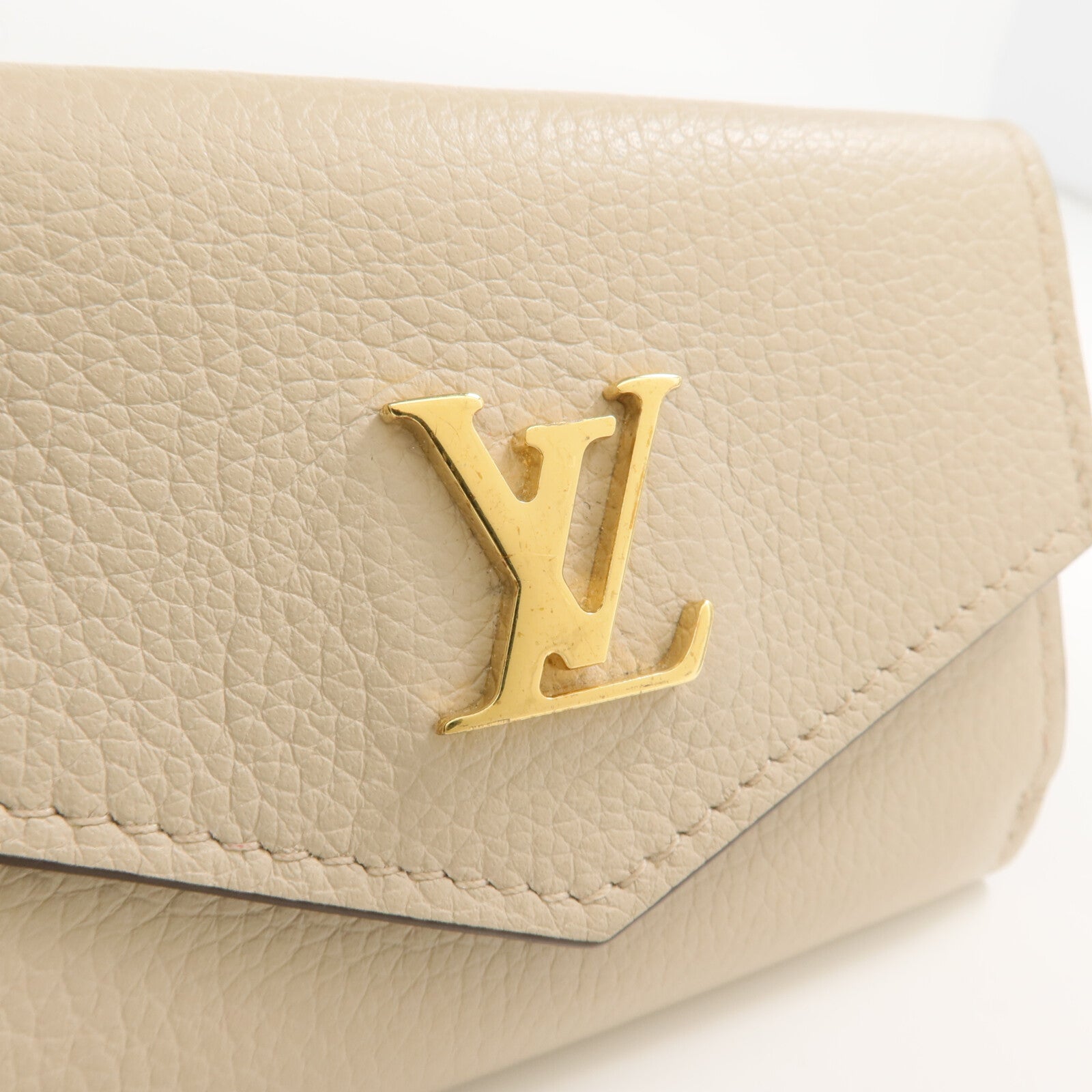 LOUIS VUITTON 牛皮皮革LockMini錢包