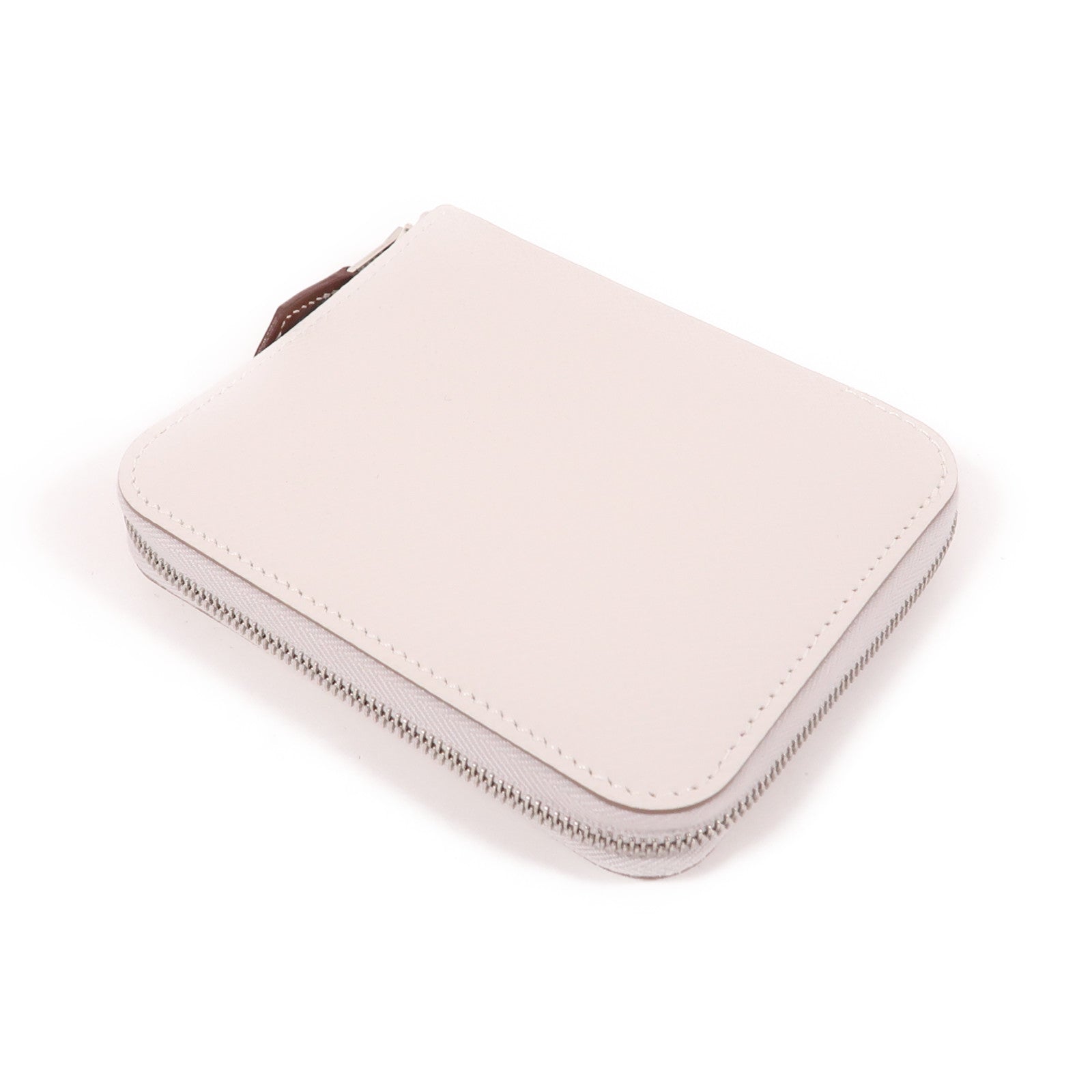 HERMES Epsom皮革Silk In Compact Wallet銀扣錢包