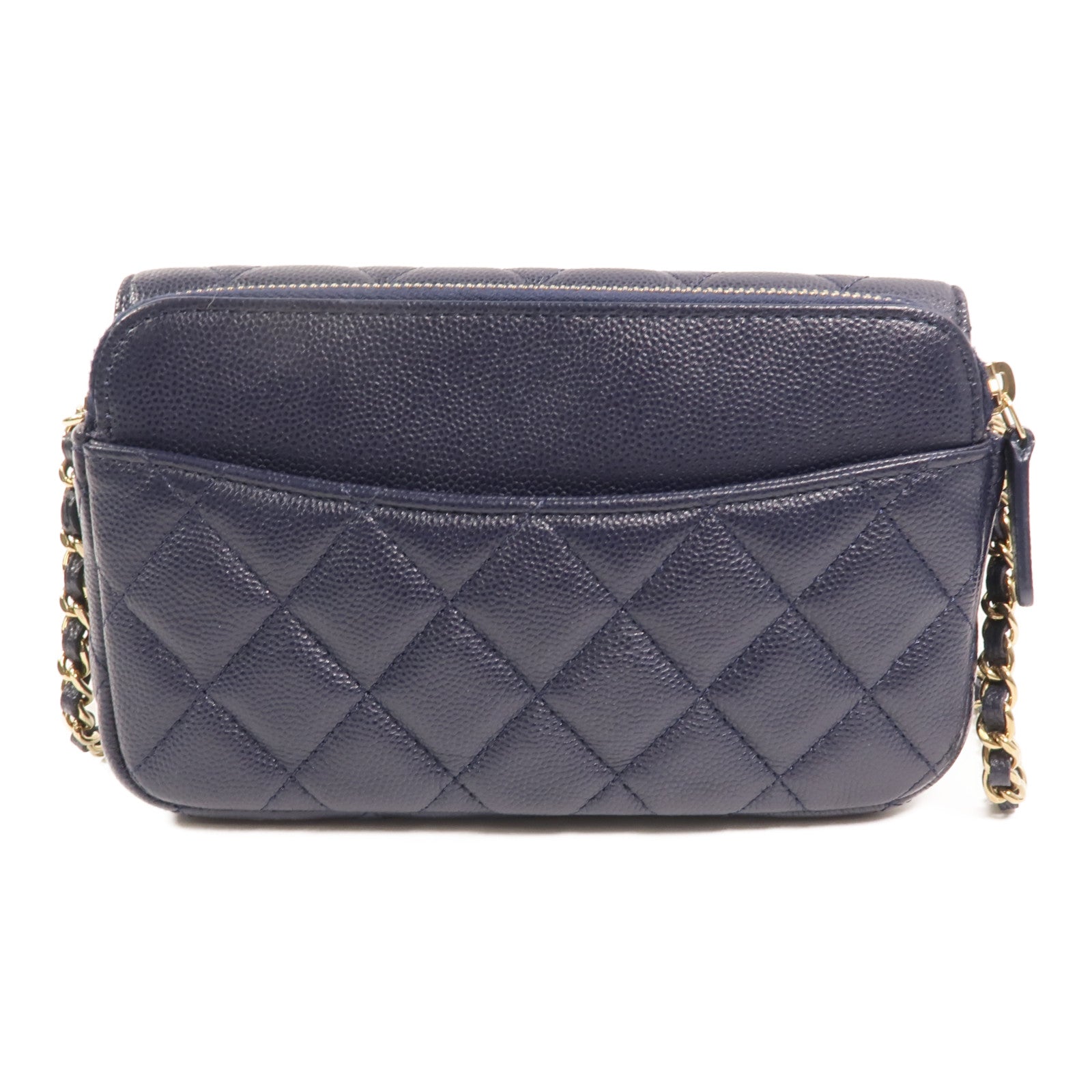 CHANEL 牛皮皮革Phone Bag鏈帶肩背袋