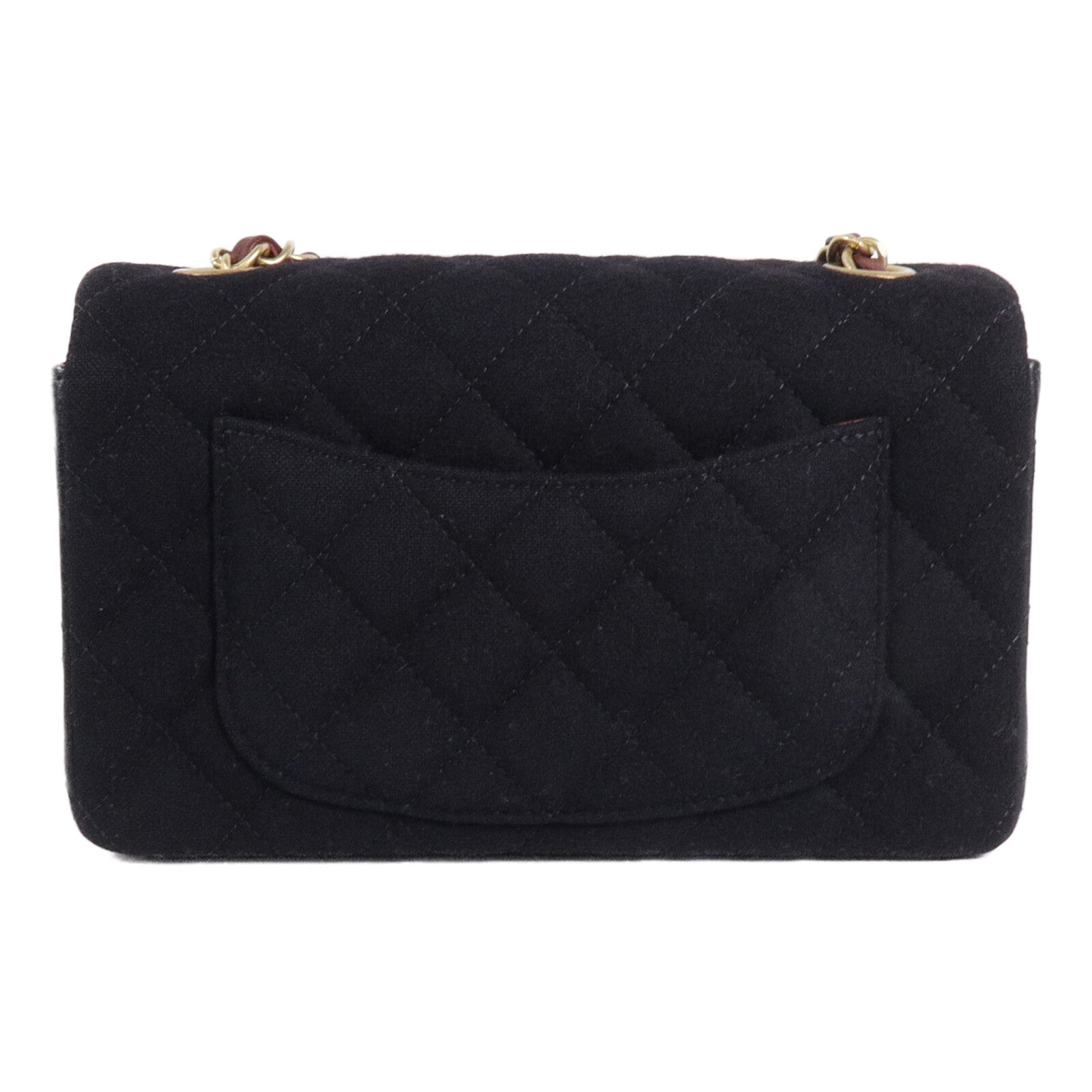 CHANEL 牛皮皮革/羊毛Paris Hamburg Classic 20鏈帶肩背袋