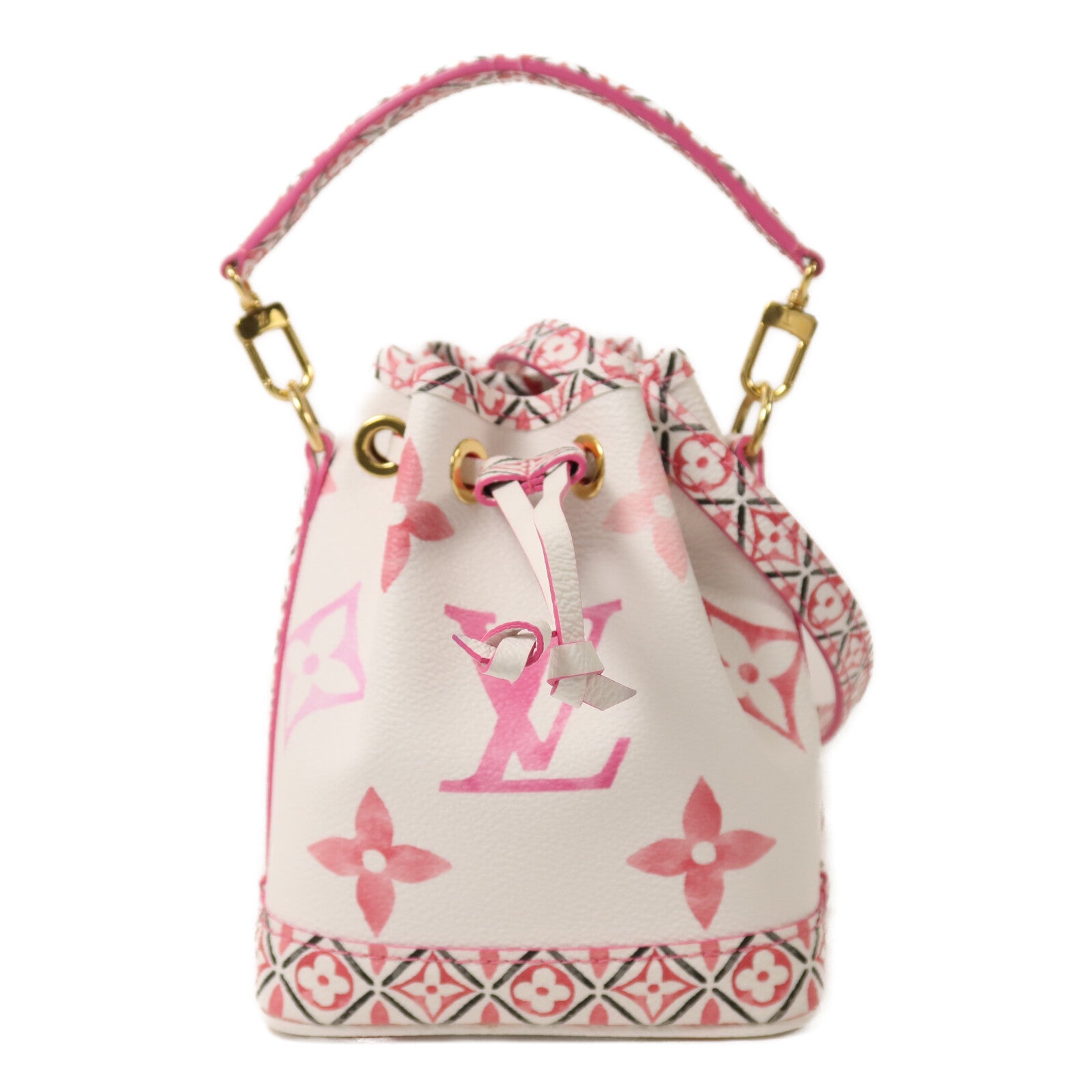 LOUIS VUITTON Monogram Watercolor Giant Nano Noe金扣手挽肩背兩用袋