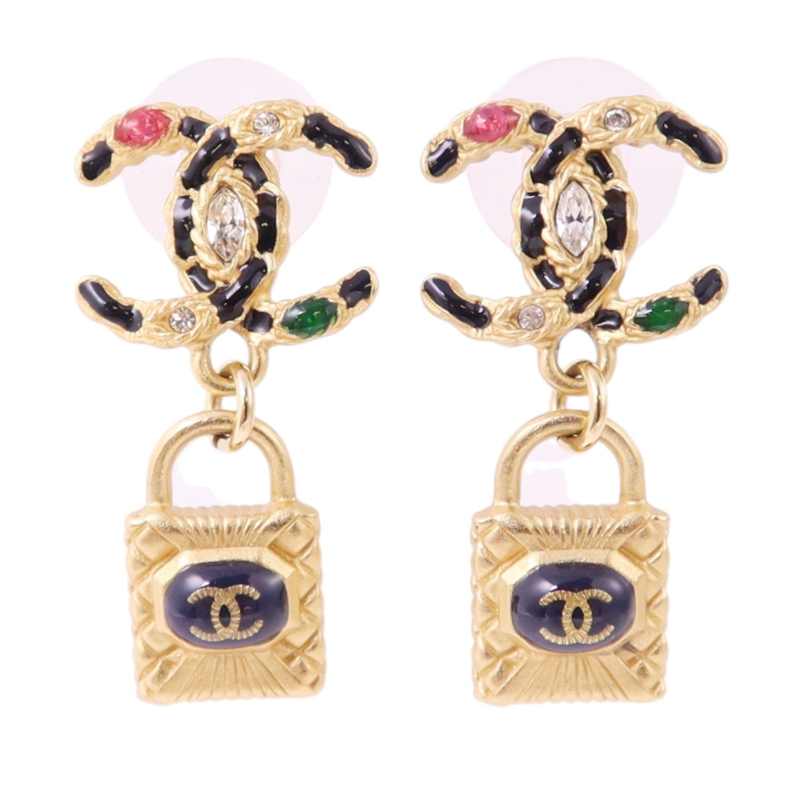 CHANEL 金屬/水鑽/PVC Earrings耳環