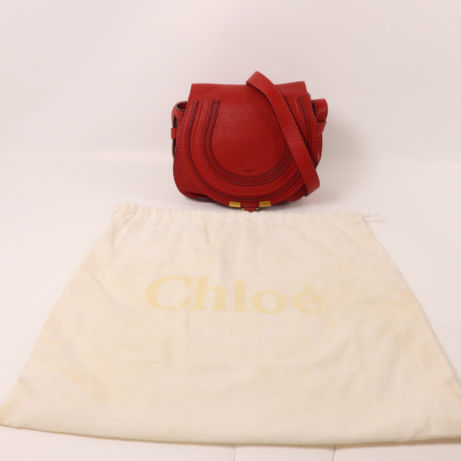 Chloe 牛皮皮革Marcie Round Shoulder Bag肩背袋