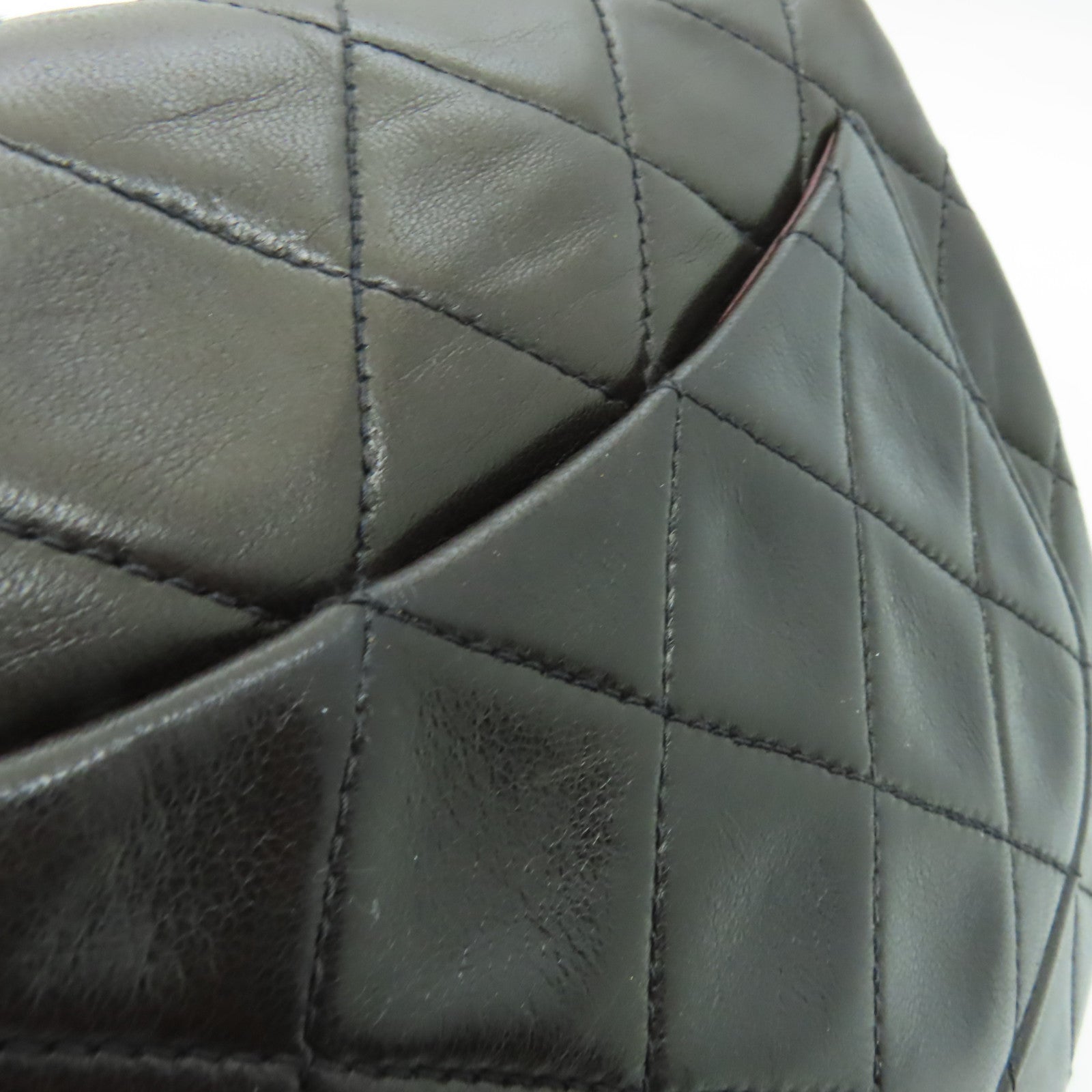 CHANEL 菱格牛皮皮革Matelasse Chain Shoulder金扣鏈帶肩背袋啡色