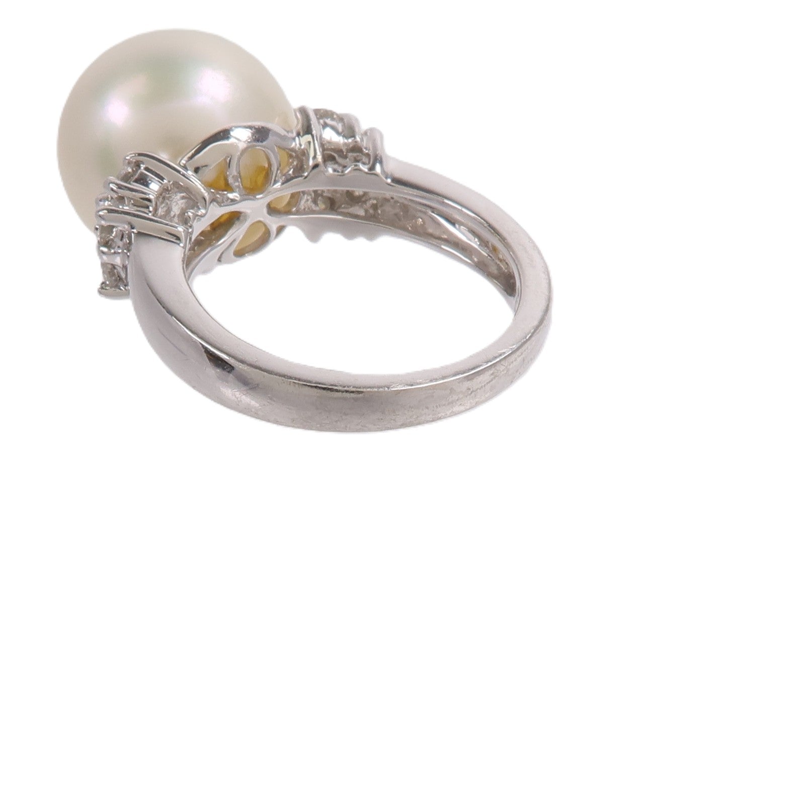 JEWELRY PT900鉑金Pearl Diamond Ring珍珠/鑽石戒指