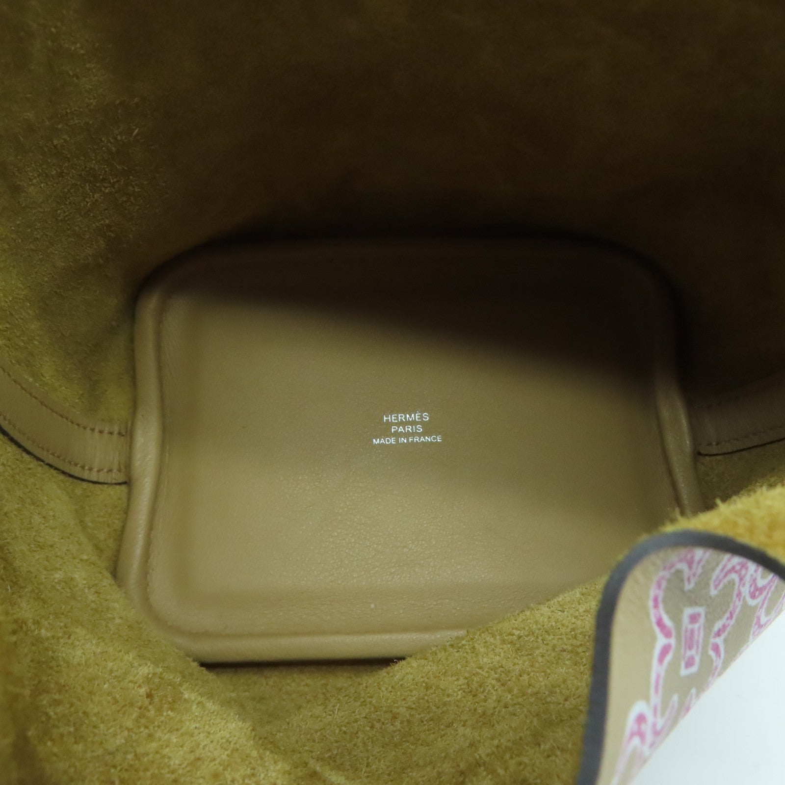 HERMES 【激減優惠】Swift皮革Picotin Lock Micro Lucky Daisy銀扣手挽袋米色
