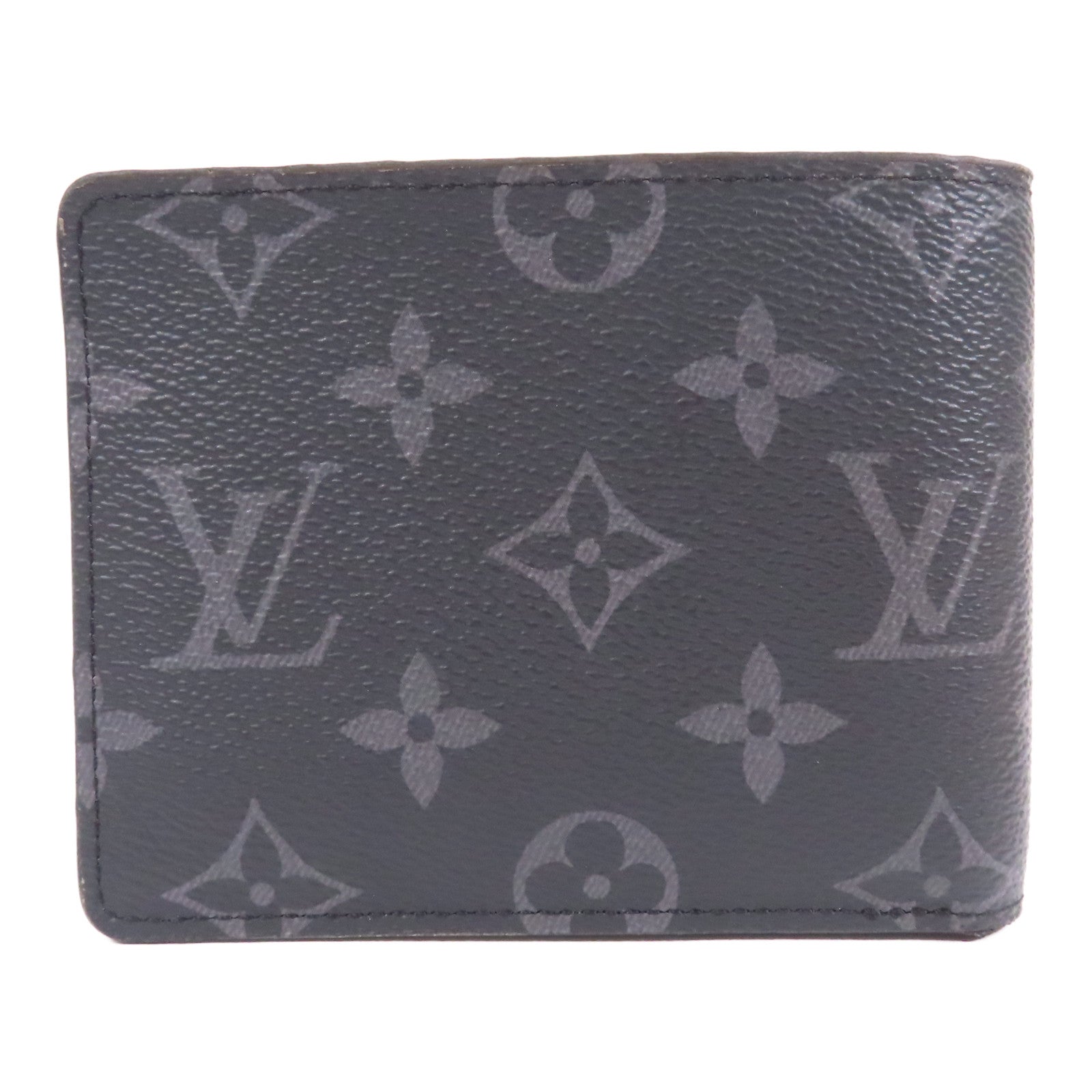 LOUIS VUITTON Monogram Eclipse Slender錢包黑色