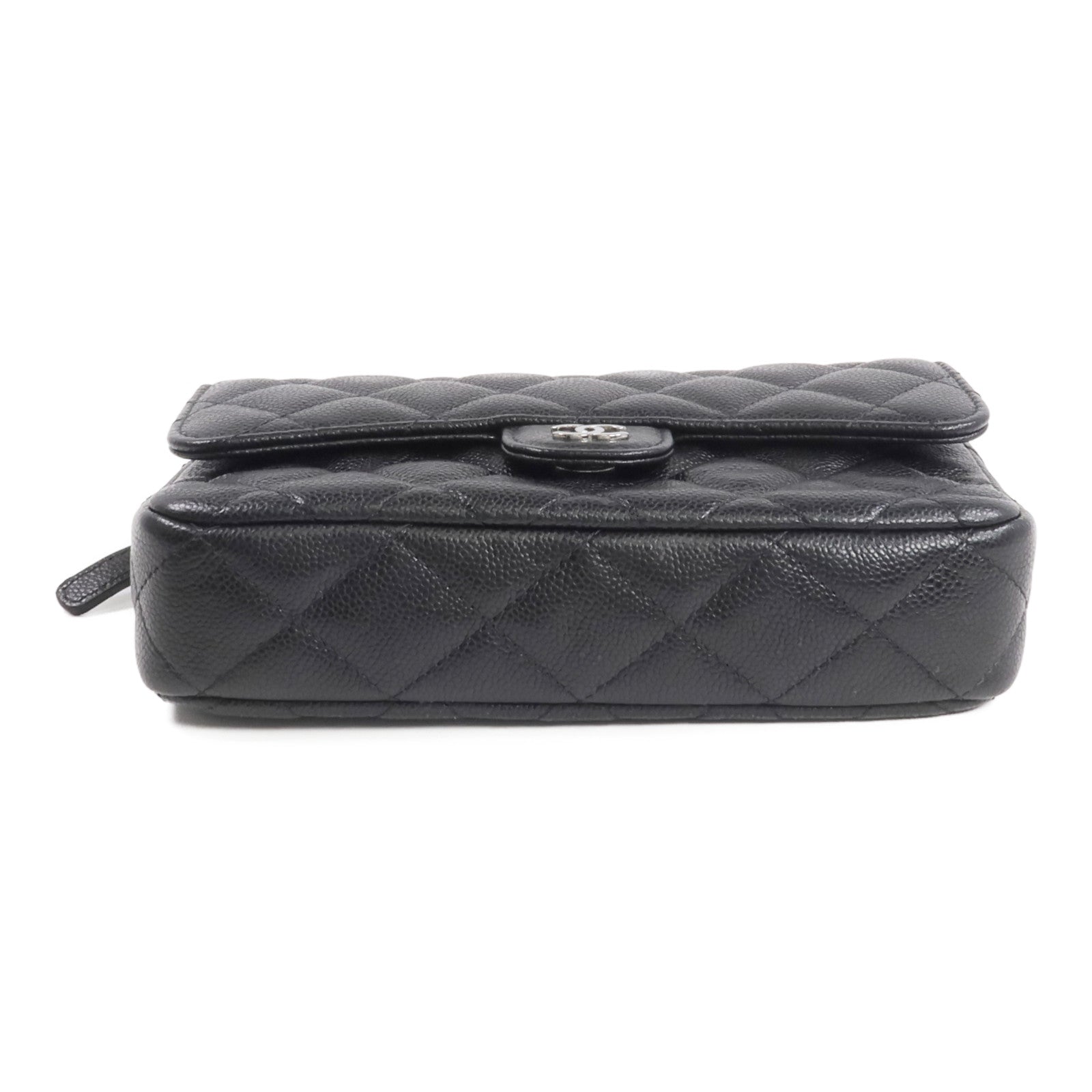 CHANEL 牛皮皮革WOC Wallet On Chain銀扣鏈帶肩背袋