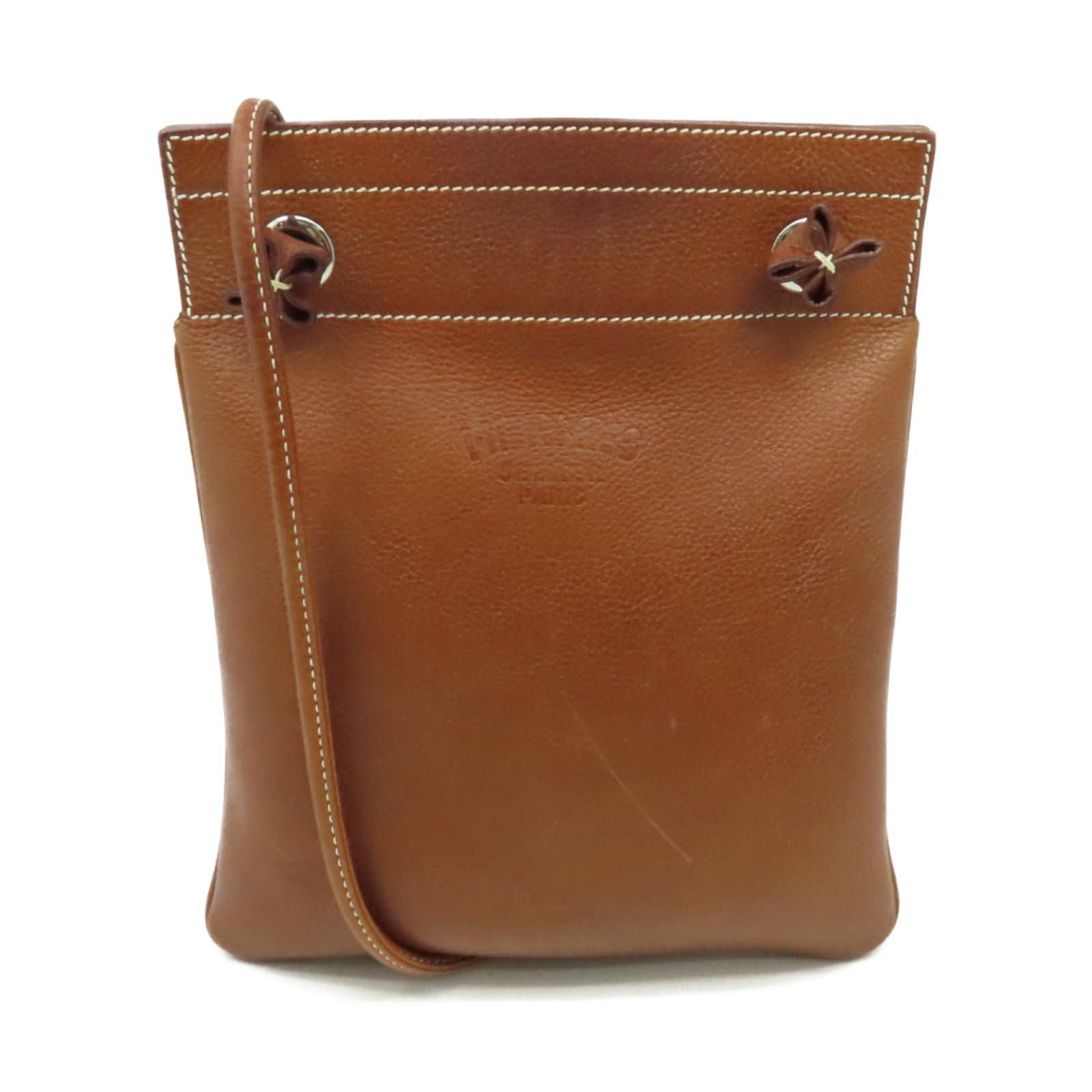 HERMES 【激減優惠】Barenia Faubourg皮革Aline Shoulder Bag肩背袋啡色