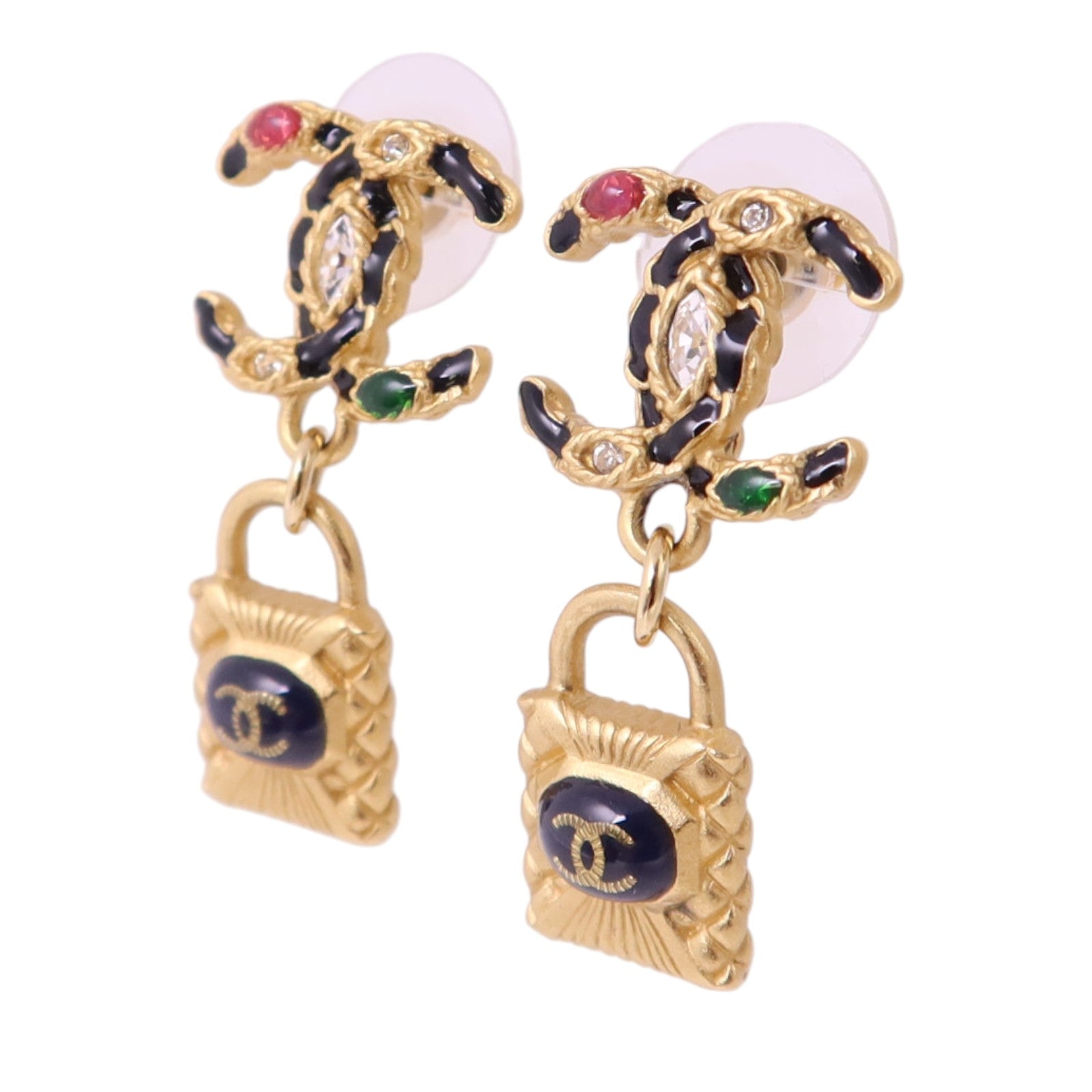 CHANEL 金屬/水鑽/PVC Earrings耳環