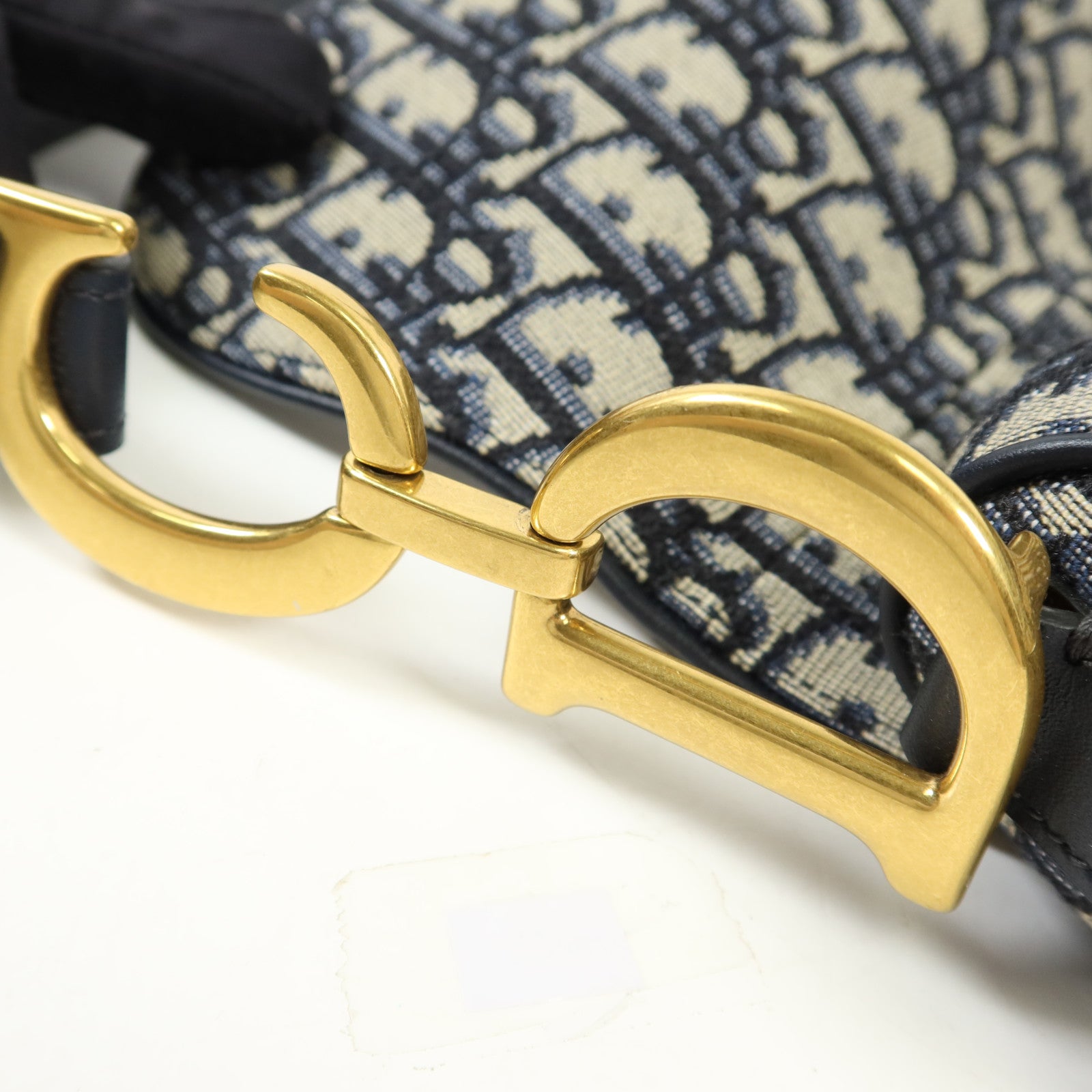 Dior 帆布Saddle金扣手挽肩背兩用袋