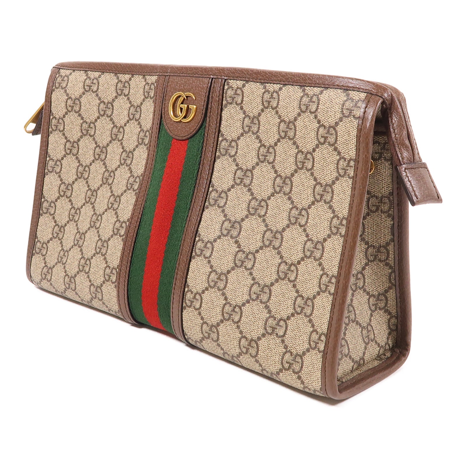 GUCCI 塗層帆布Ophidia Toiletry Case金扣手拿包
