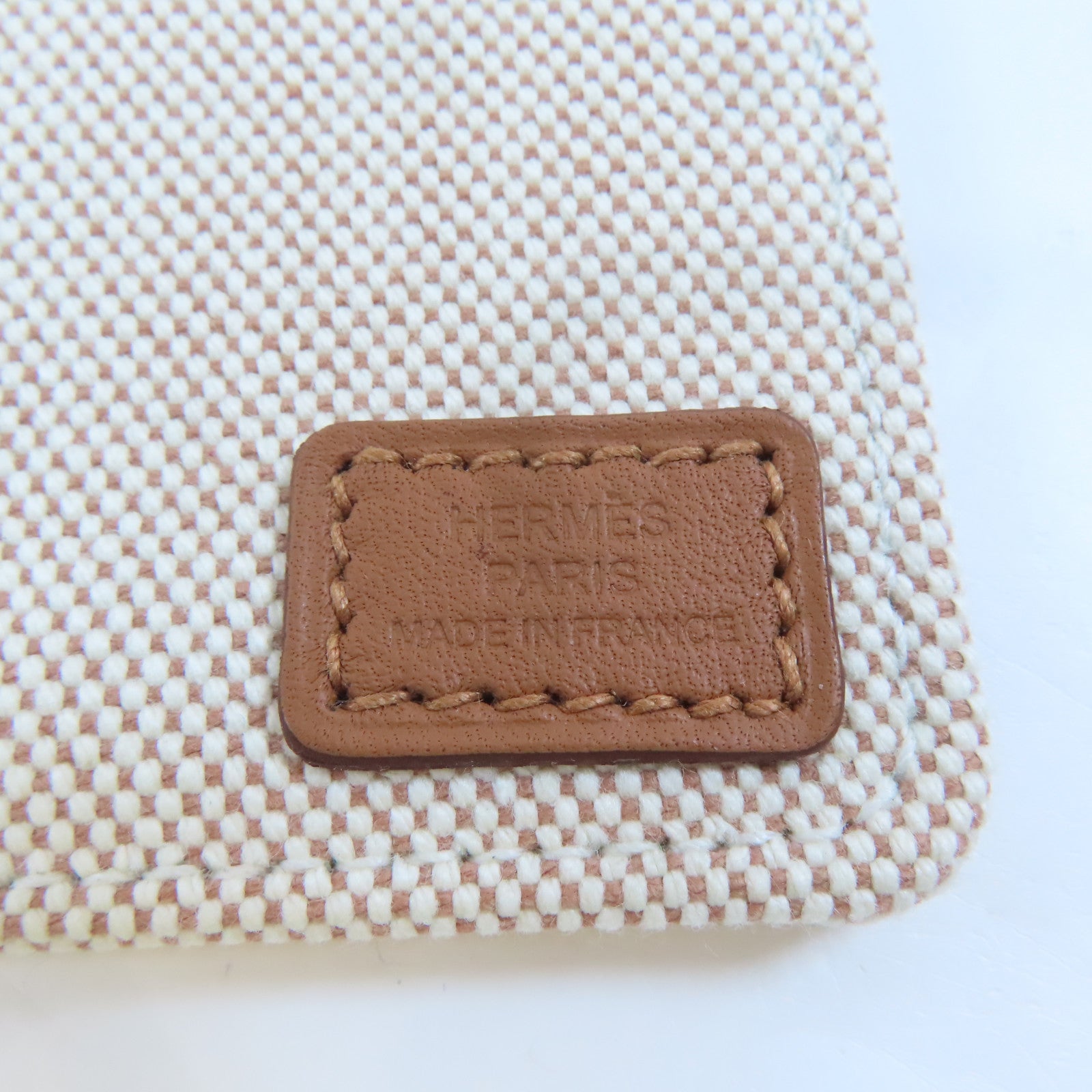 HERMES (PRICE DOWN) PHW Steeple 28 Tote Bag Shoulder Handbag Canvas Cuivre Brown Lime Ecru