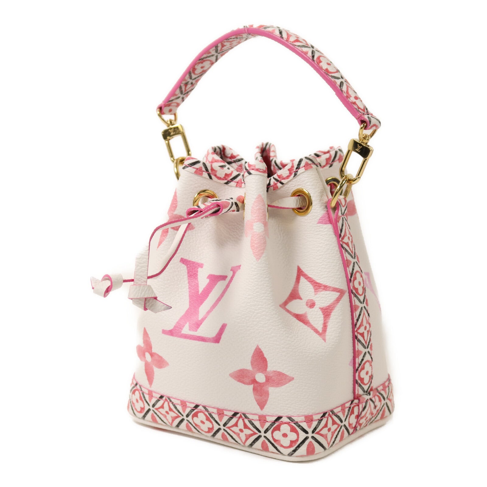 LOUIS VUITTON Monogram Watercolor Giant Nano Noe金扣手挽肩背兩用袋