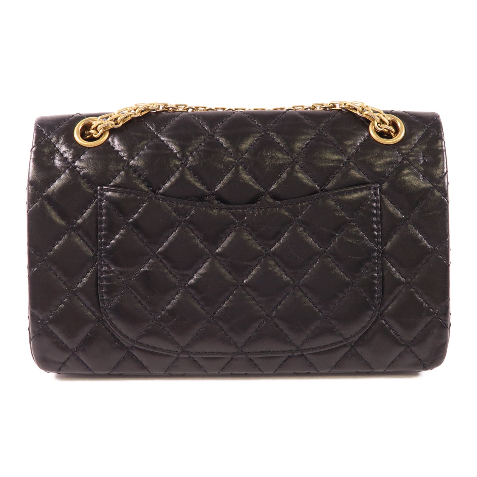 CHANEL 牛皮皮革2.55金扣鏈帶肩背袋