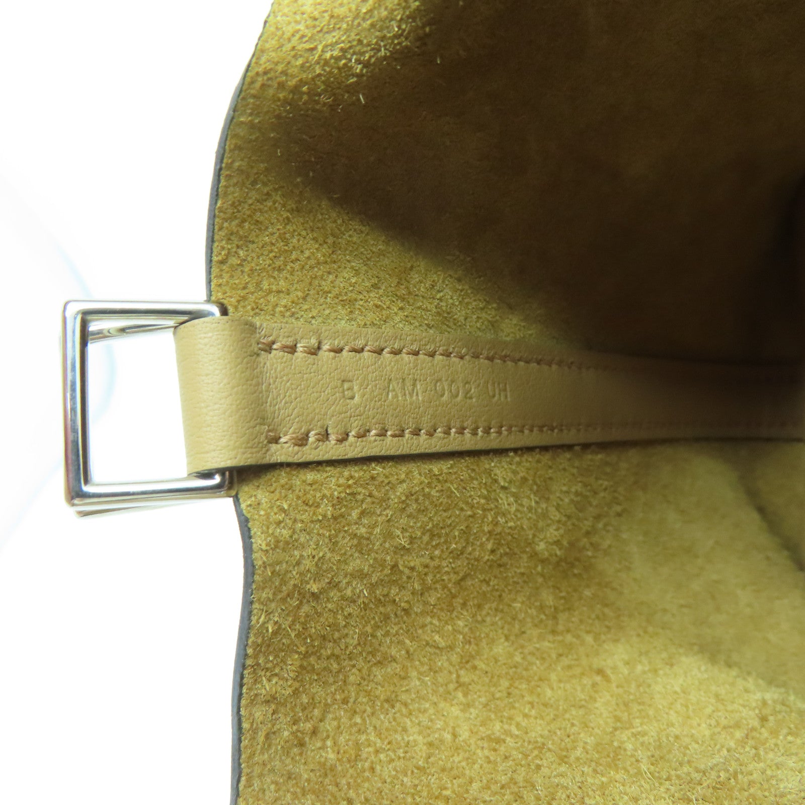 HERMES 【激減優惠】Swift皮革Picotin Lock Micro Lucky Daisy銀扣手挽袋米色
