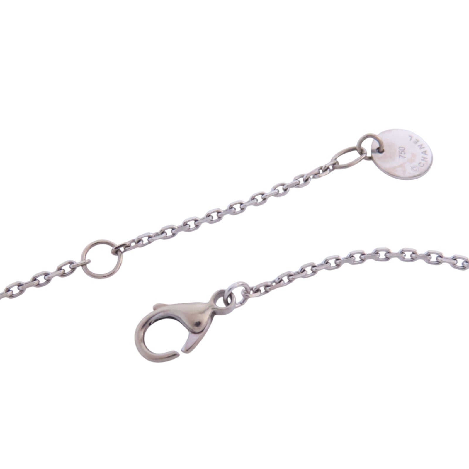 CHANEL 18K白金/陶瓷Ceramics Ultra Diamond Necklace鑽石項鏈