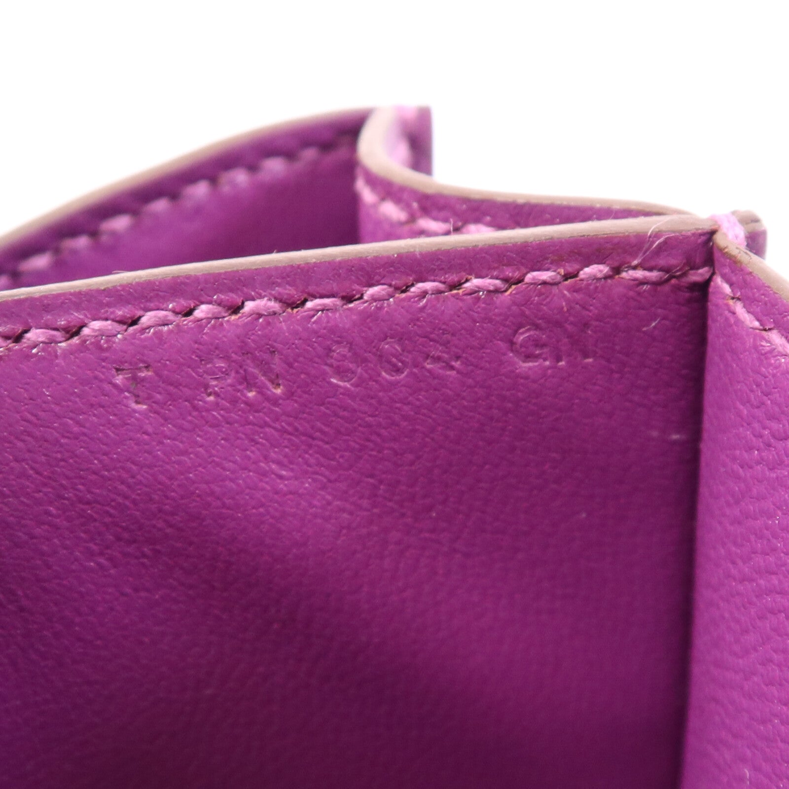 HERMES Epsom皮革Constance Mini銀扣手挽肩背兩用袋Anemone
